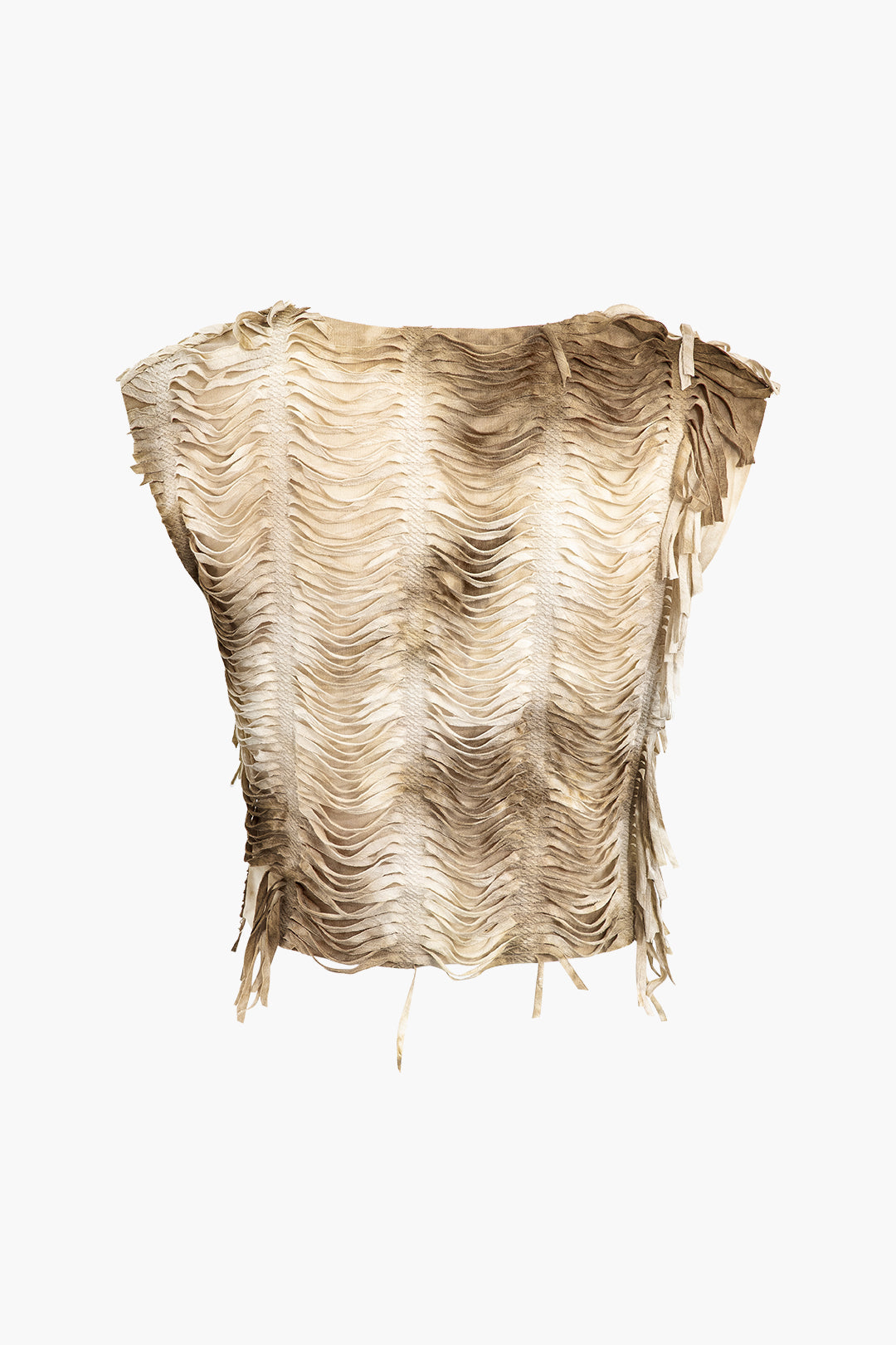 Used-look set met croptop en maxirok