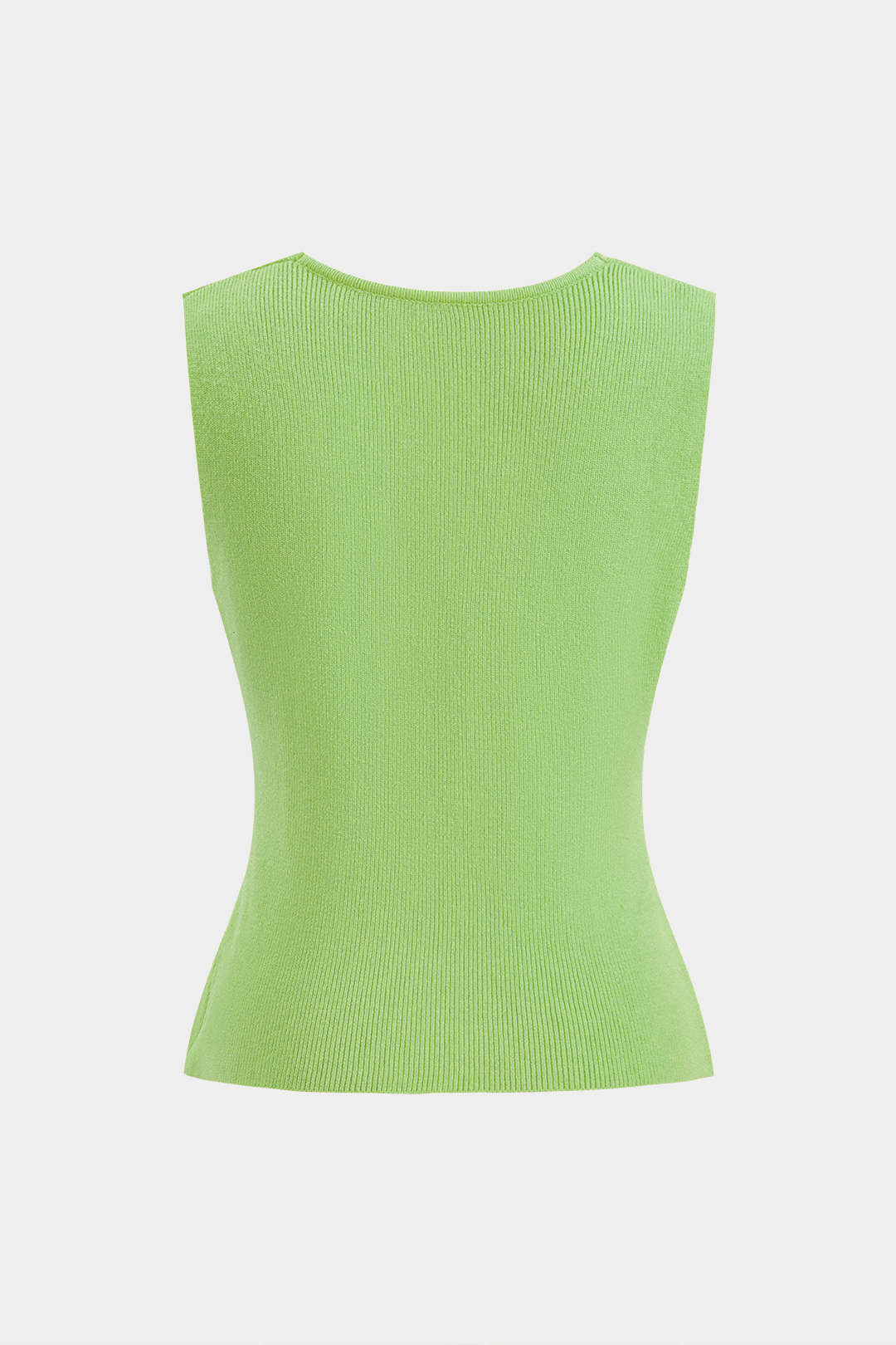 Gebreide metallic tanktop met knoopjes