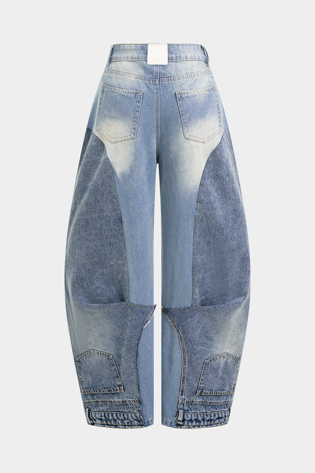 Jeans met ruches en ballonmodel