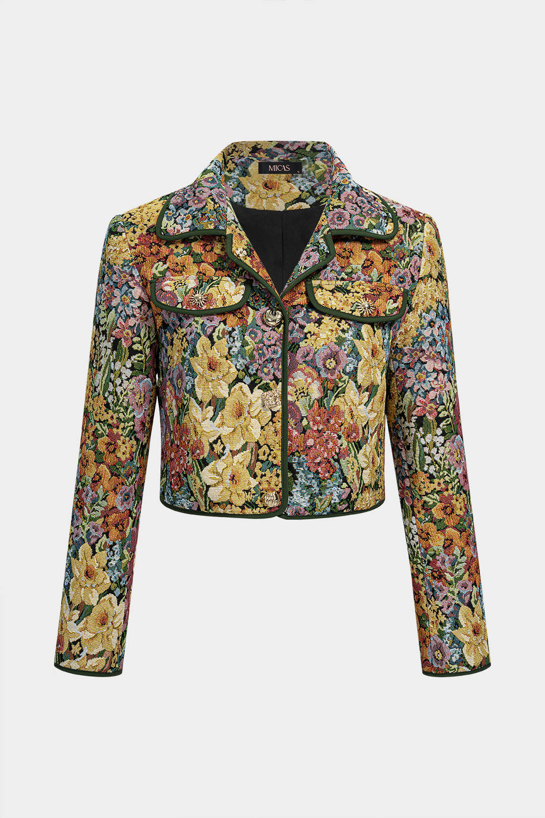 Jacquard jasje met revers