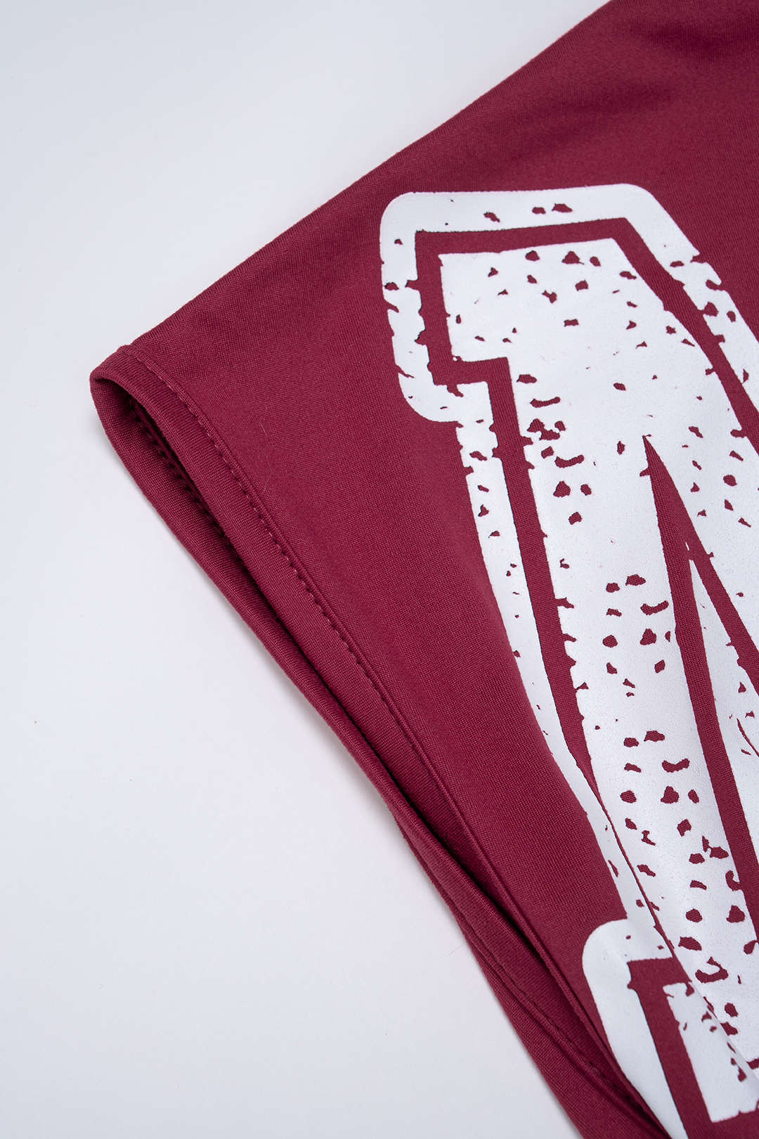 T-shirt met één schouder, trekkoord en ruches