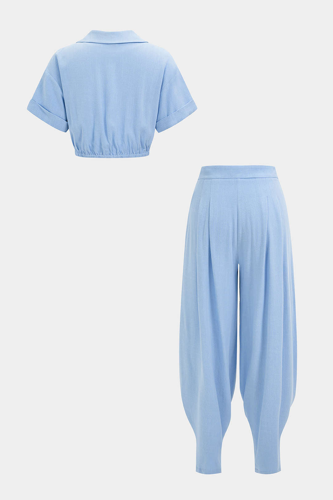 Linnen set met top en broek