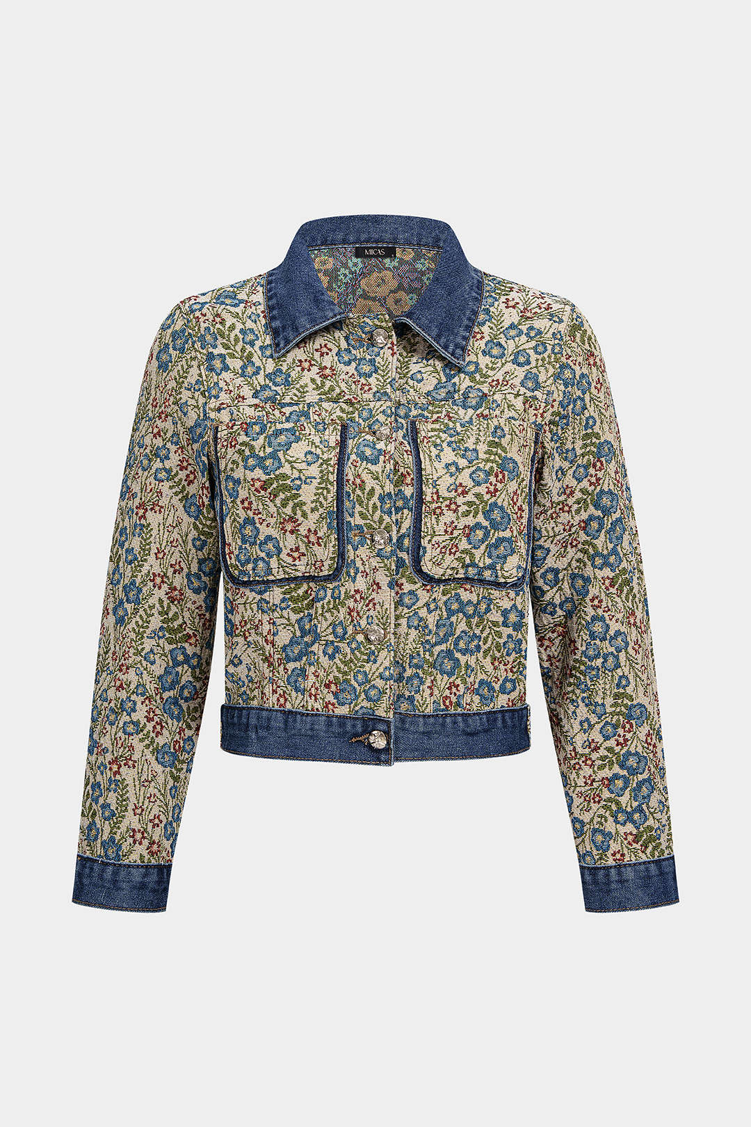 Bloemenprint jacquard jasje