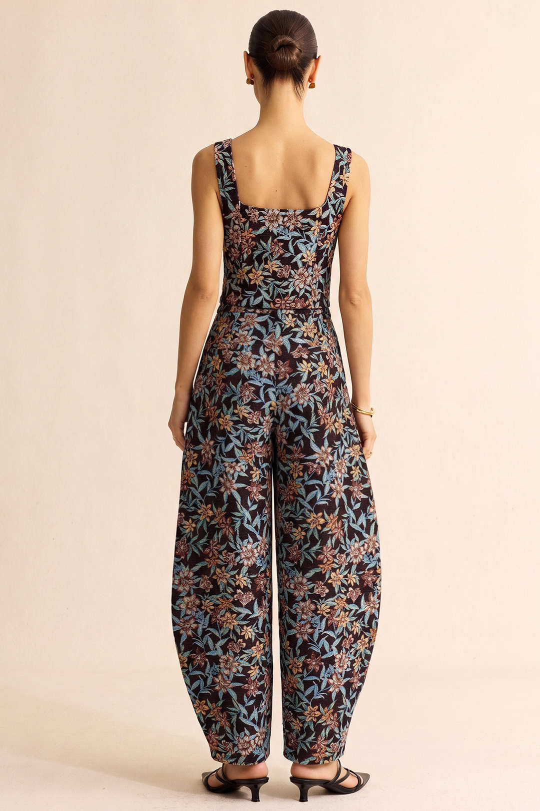 Bloemenprint tanktop met V-hals