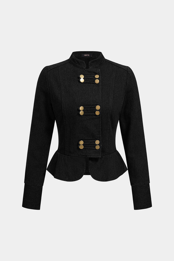 Blazer met opstaande kraag en knoopjes