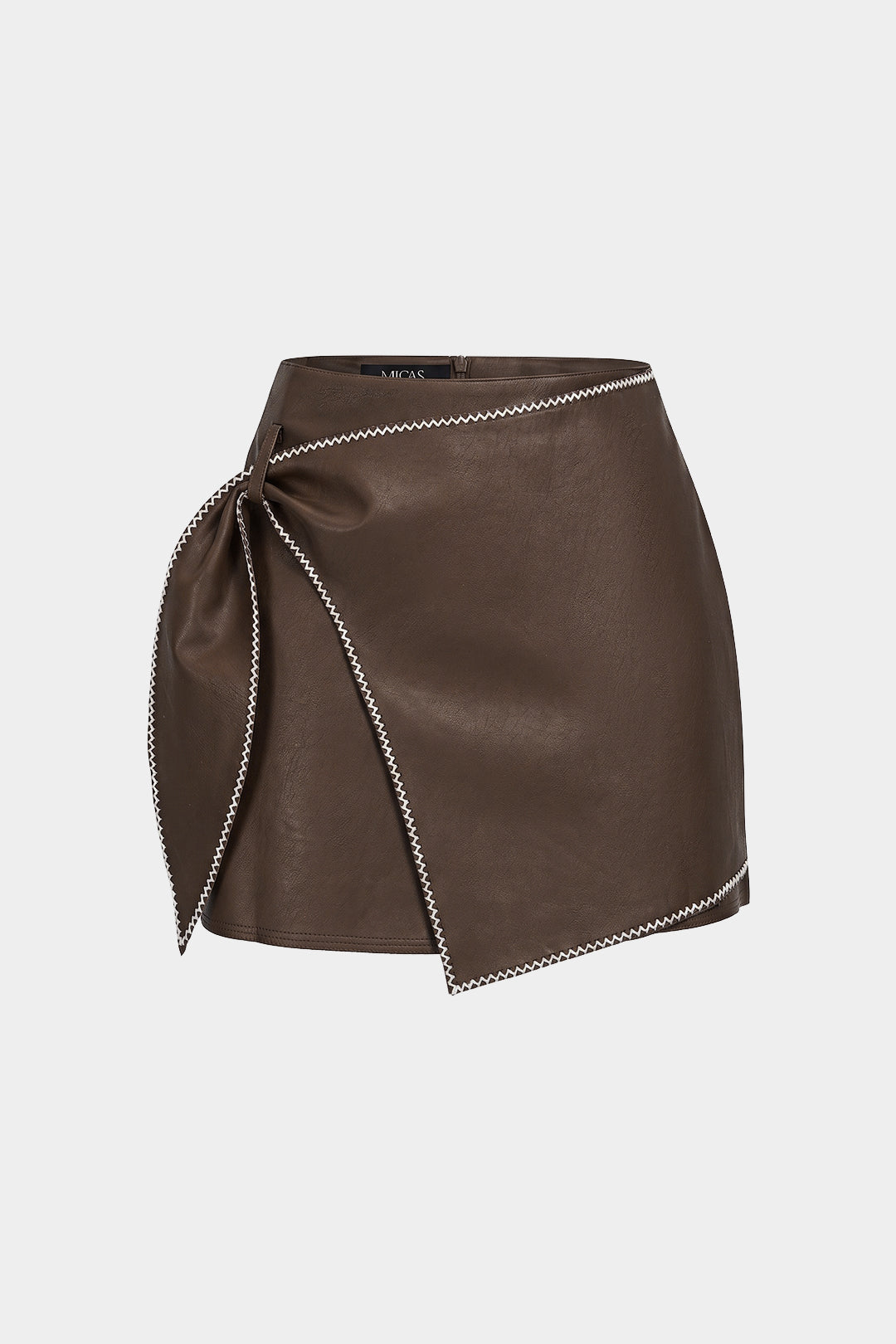 Lena - Leren-look asymmetrische minirok