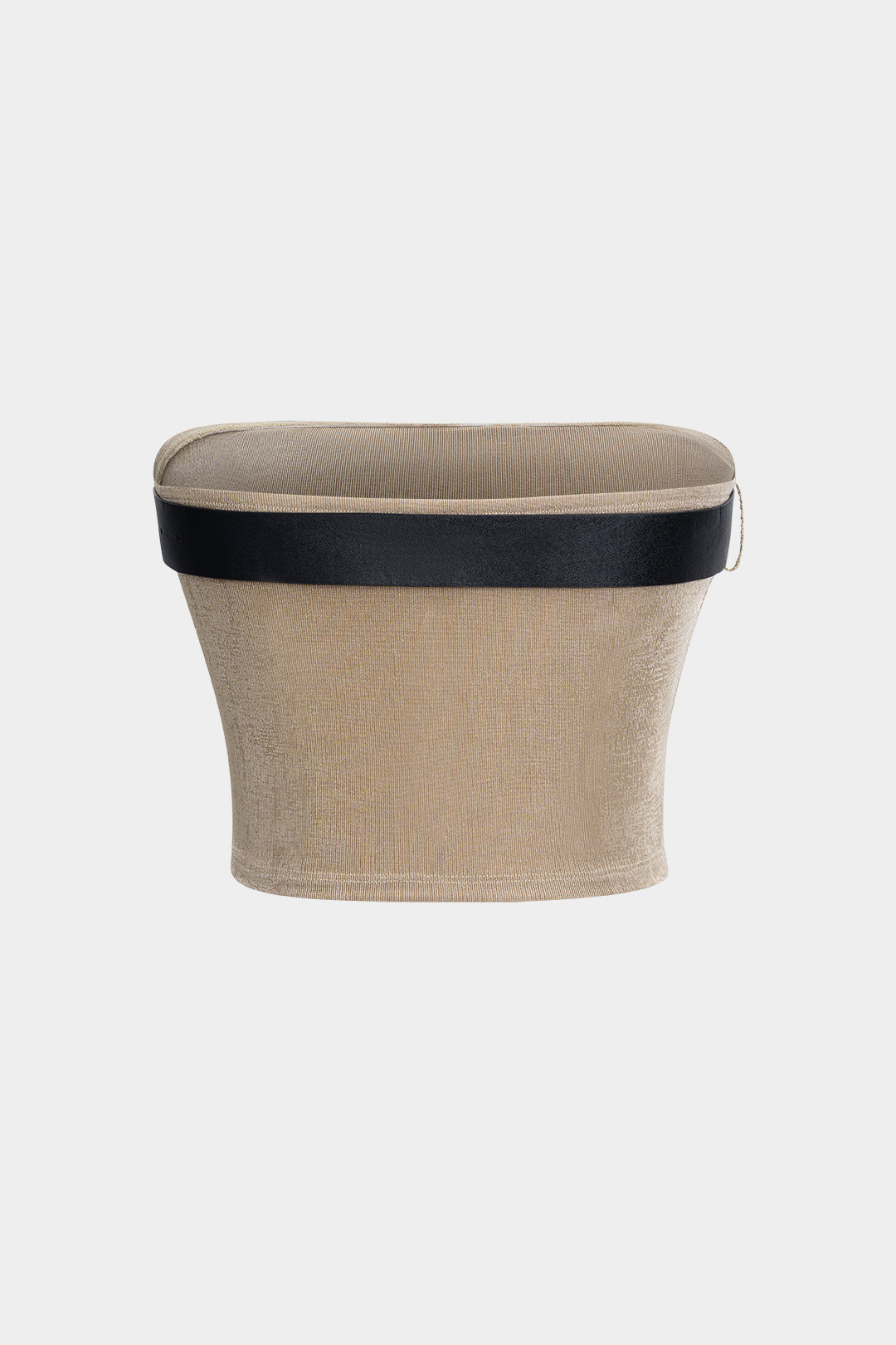 Strapless top met ruches en riem