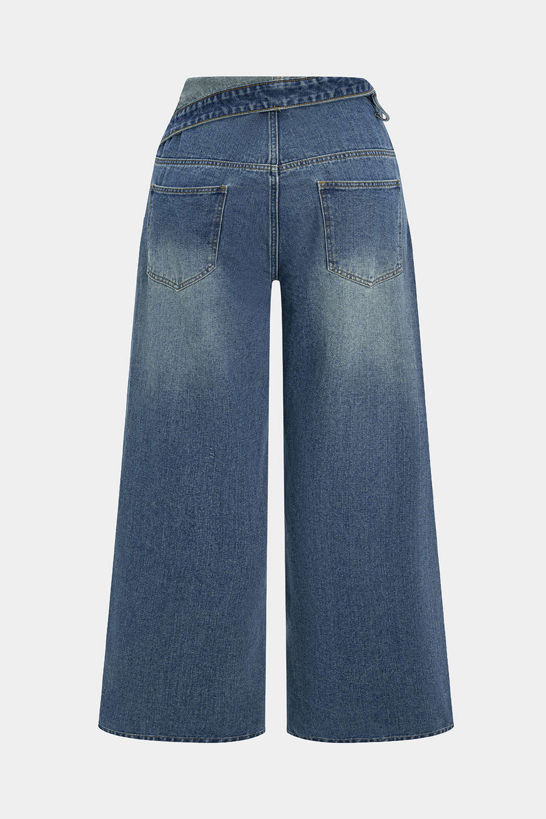 Asymmetrische jeans met hoge taille