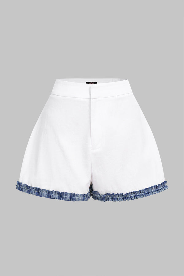 Amira - Short met rits en wijde pijpen