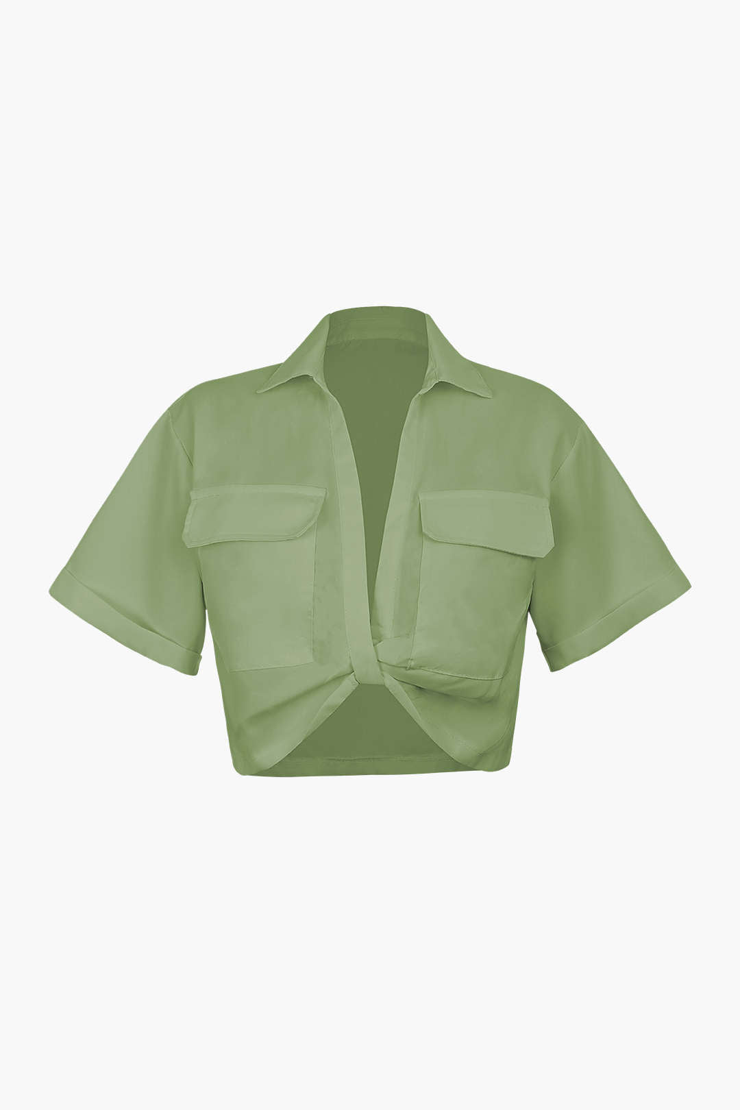Blouse met zakken en gedraaid detail