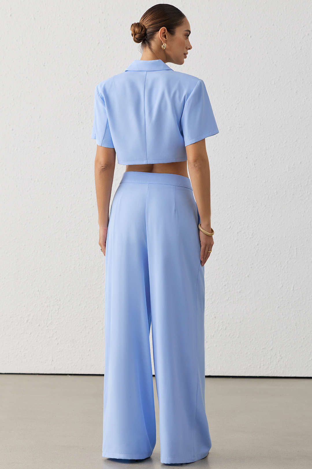 Romy - Asymmetrische set met top en broek