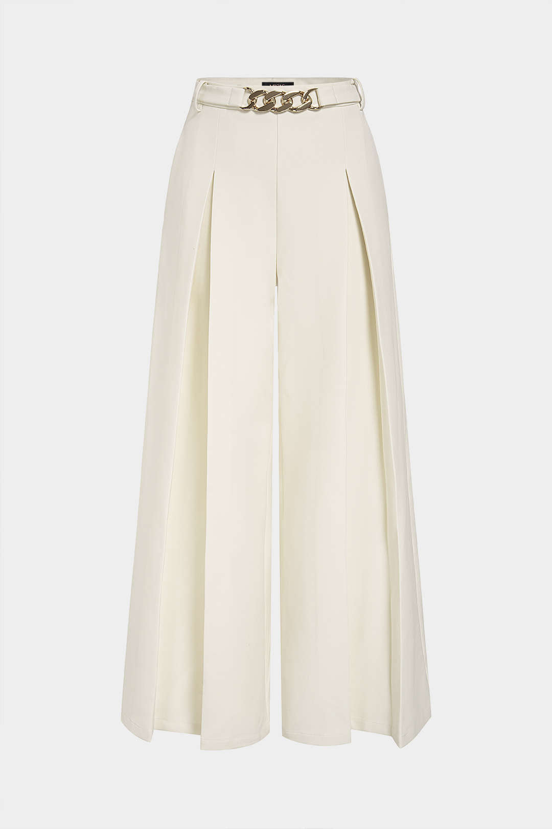Maren - Metallic broek met wijde pijpen