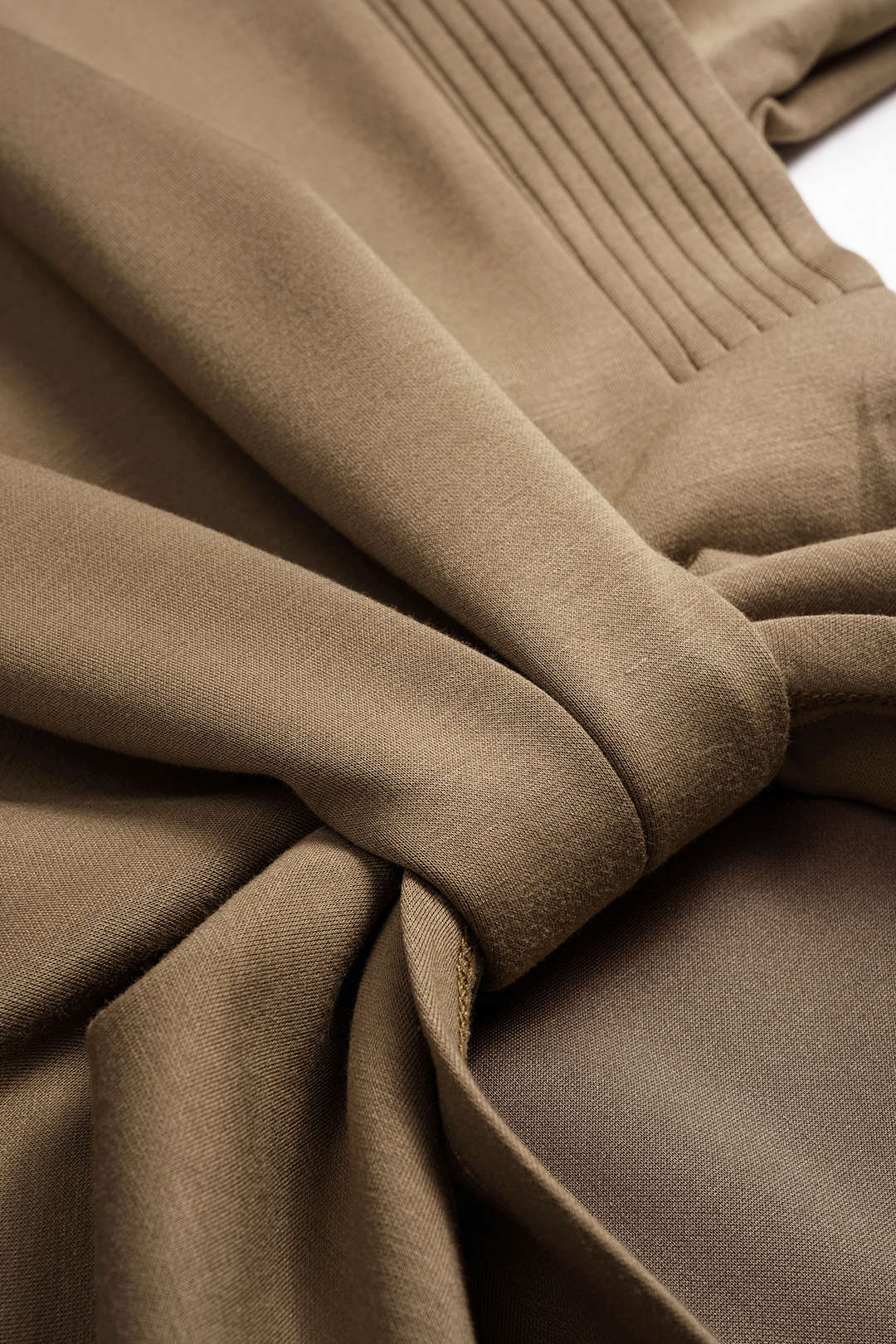 Sweater met ruches, ronde hals en lange mouwen