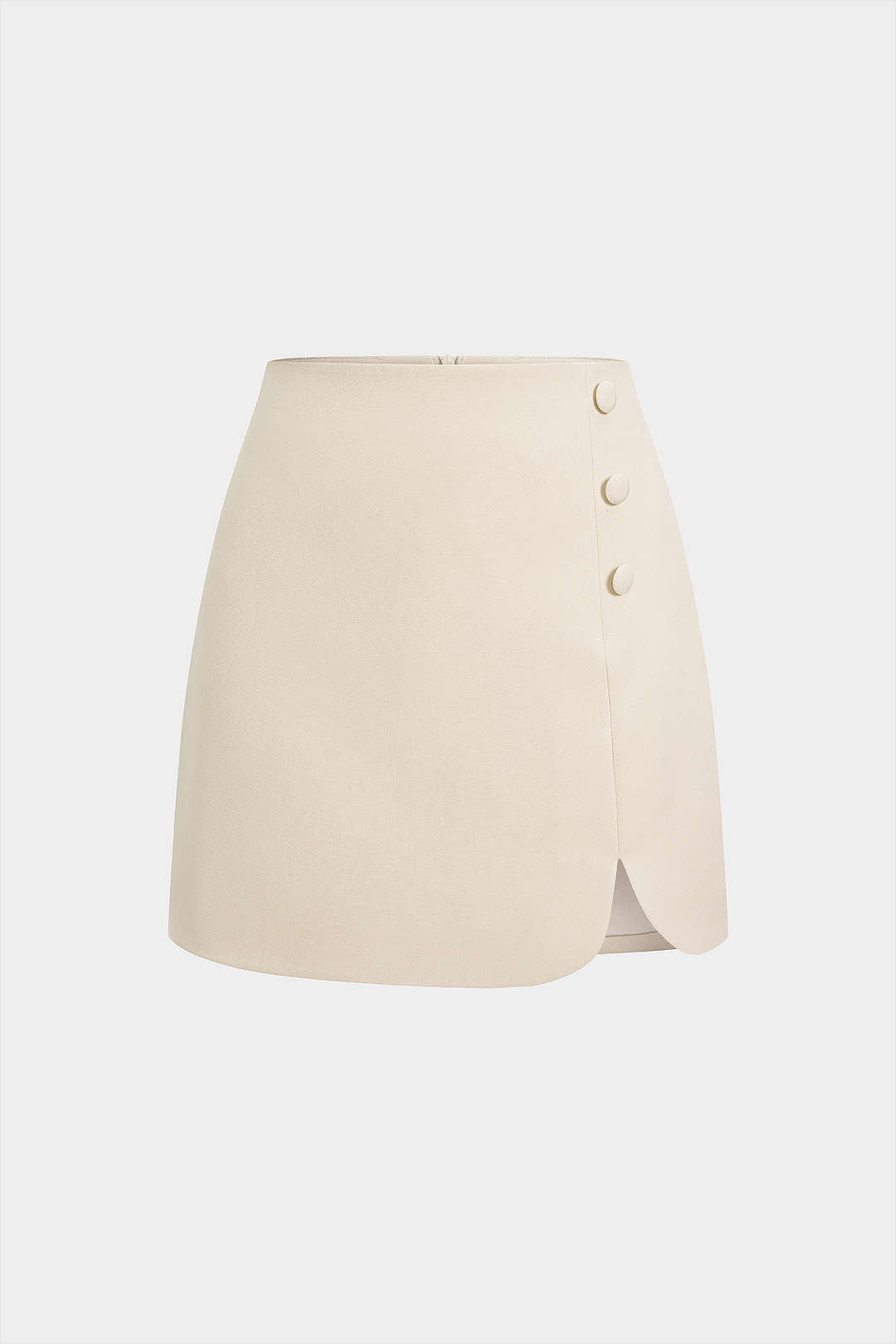 Rok met hoge taille en knoopjes