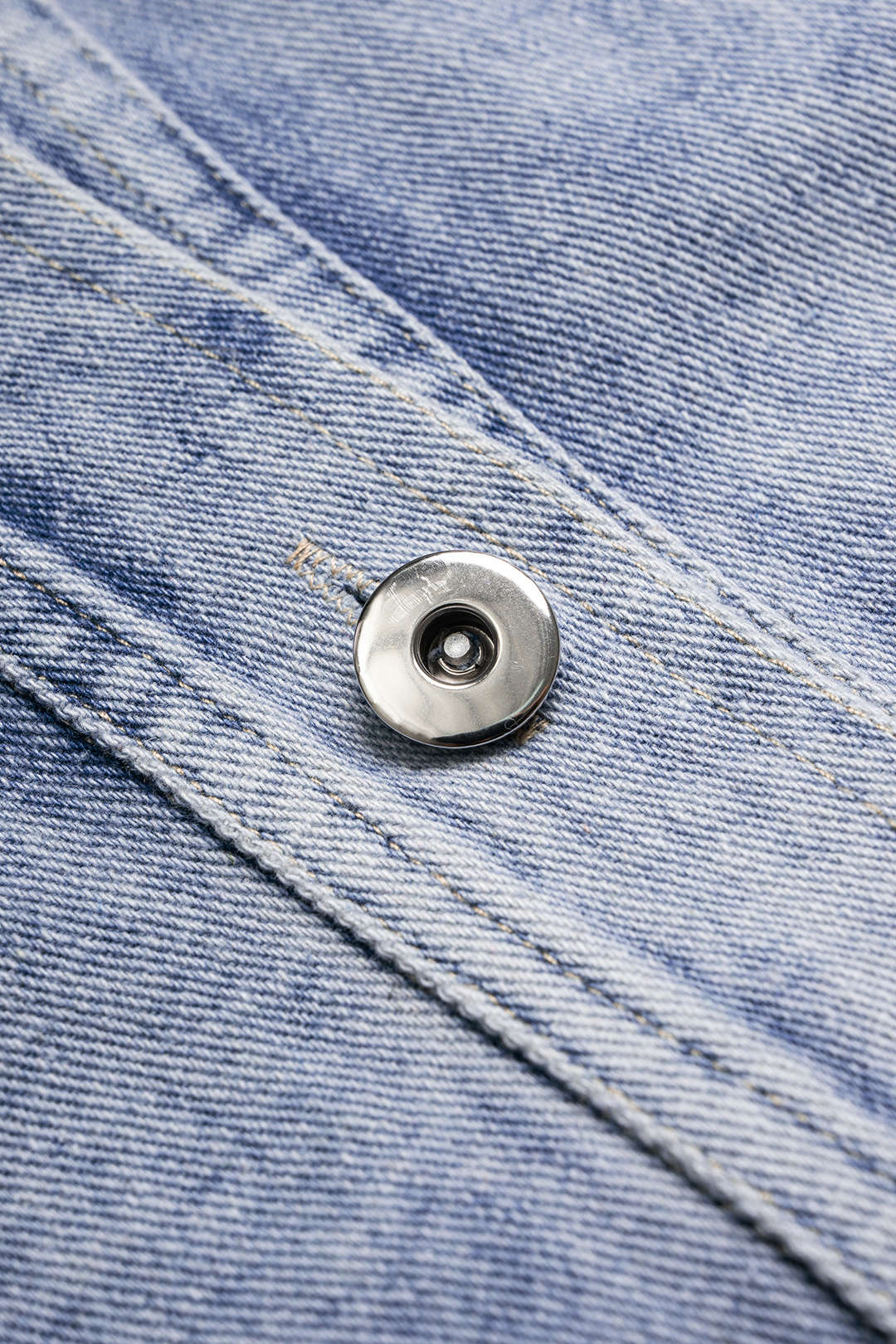 Denim patchwork item met kanten rand
