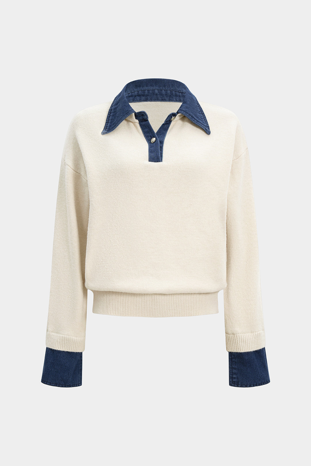 Patchwork top met lange mouwen