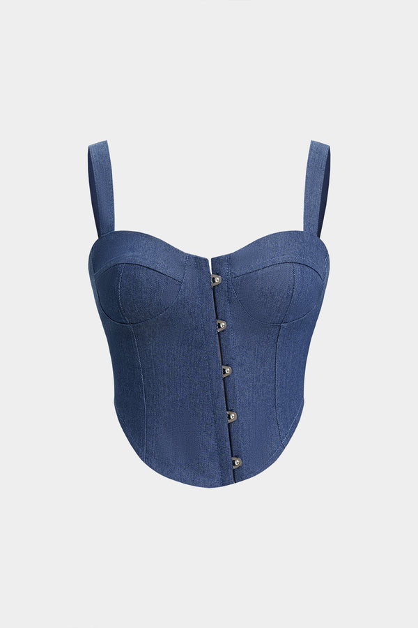 Asymmetrische cropped top