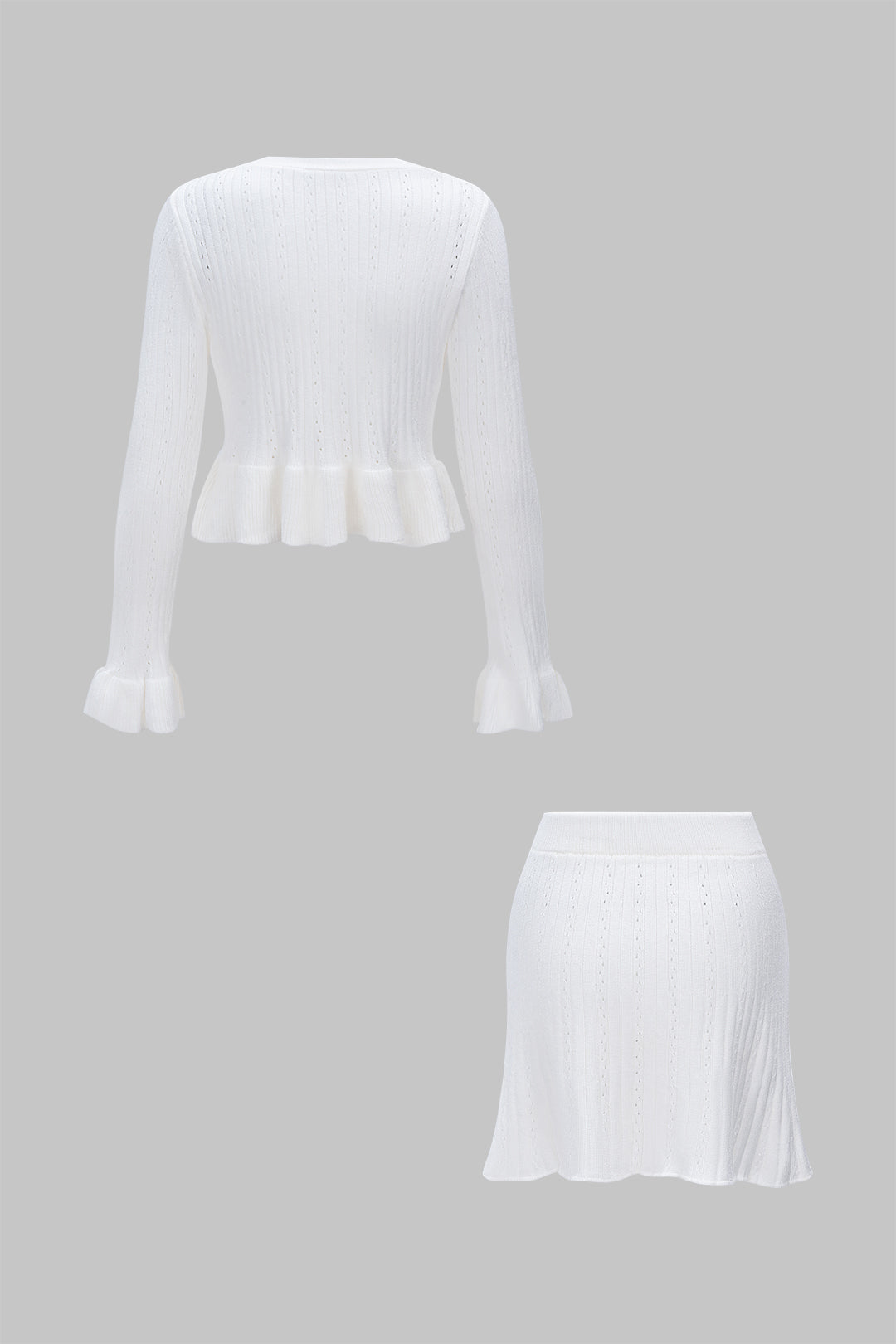Cato - Gebreide set met top en minirok