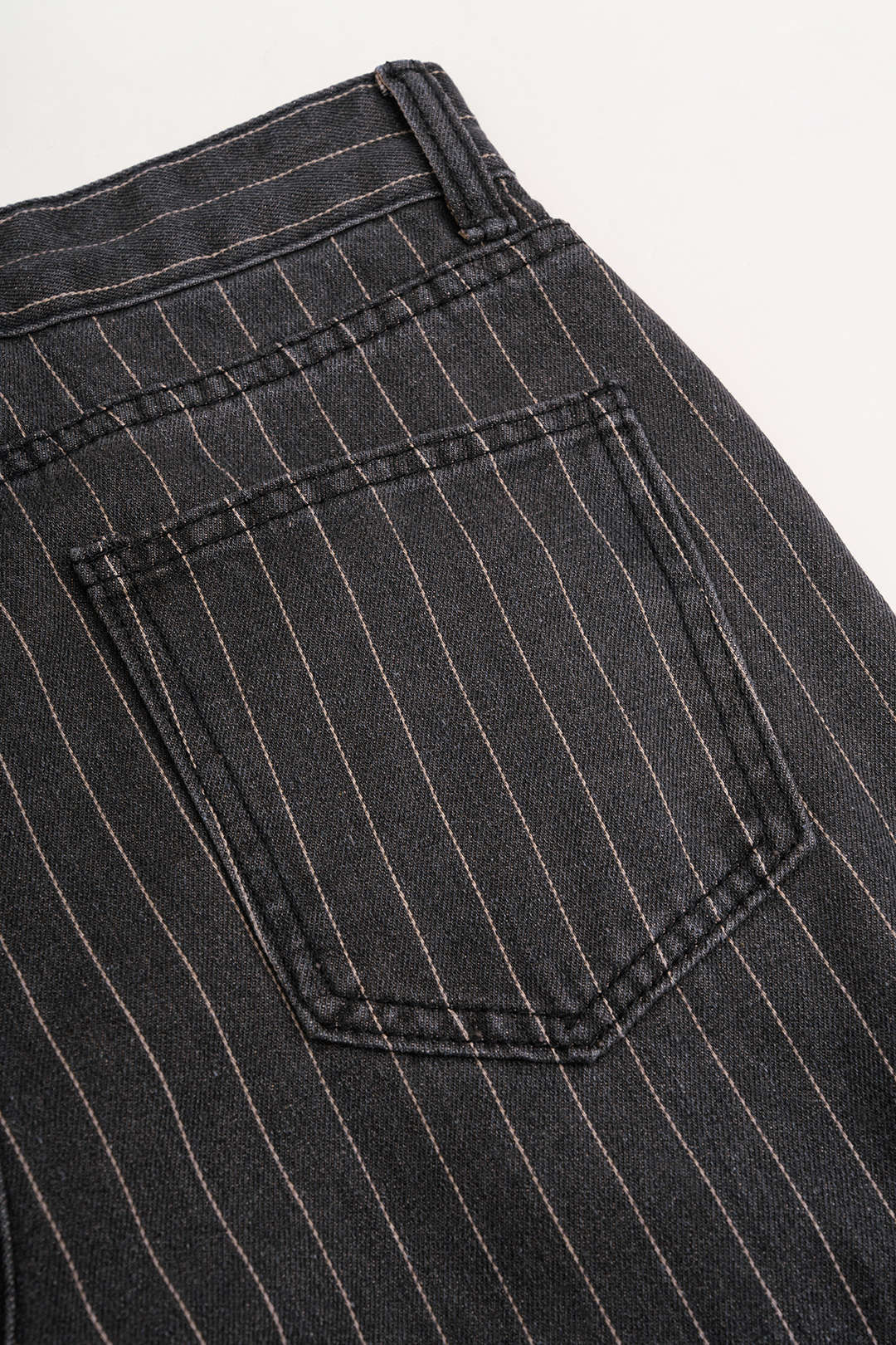 Gestreepte jeans met rechte pijp