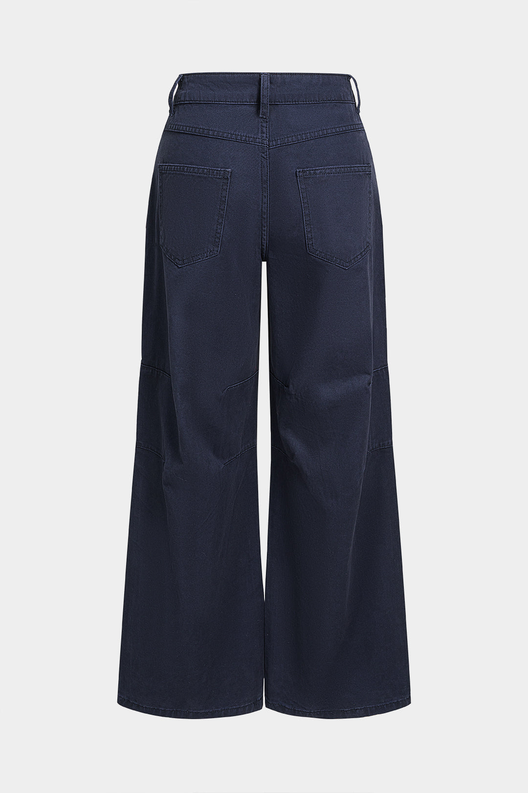 Jeans met rits, hoge taille en wijde pijpen