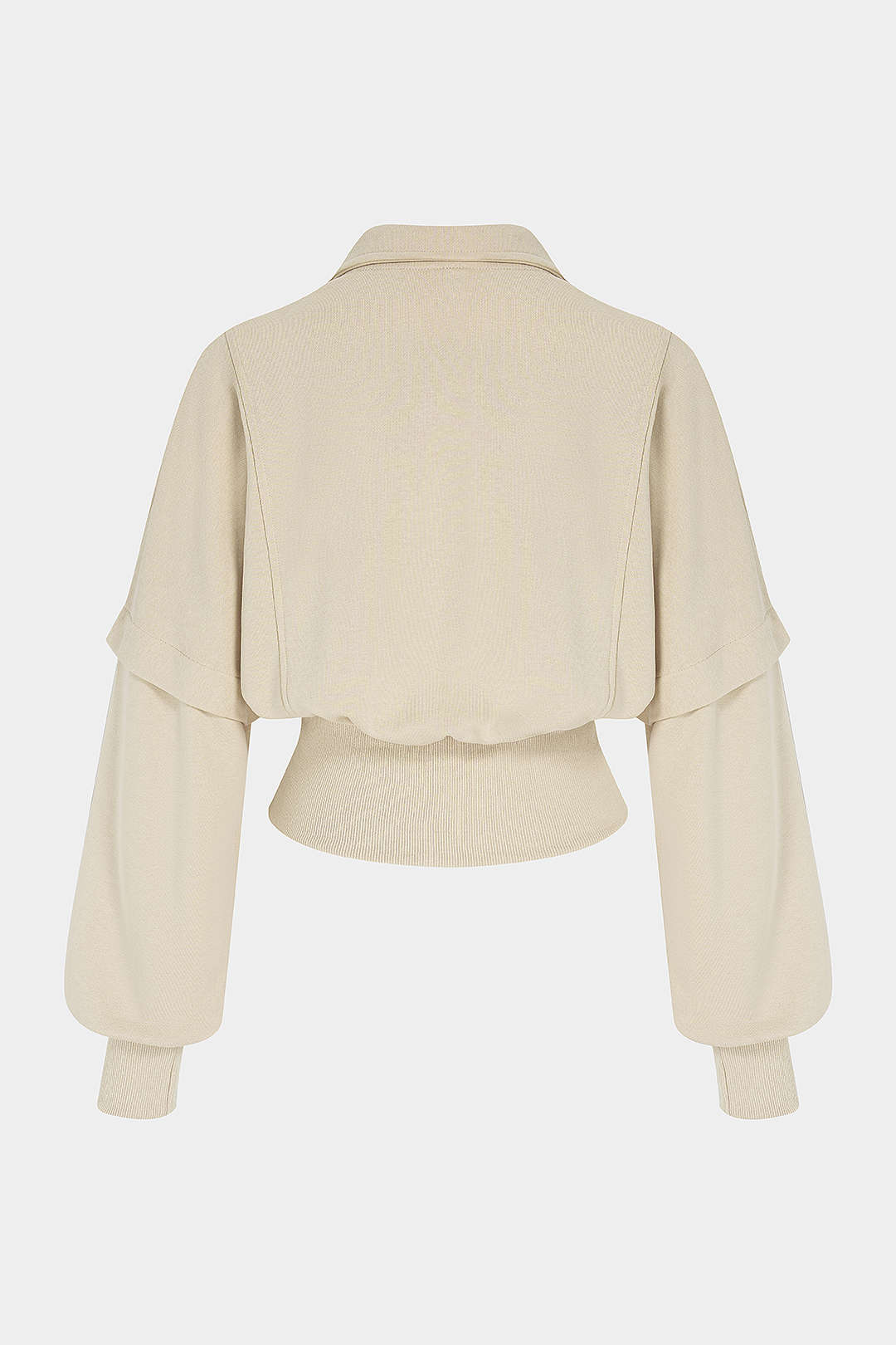 Sweater met revers en rits