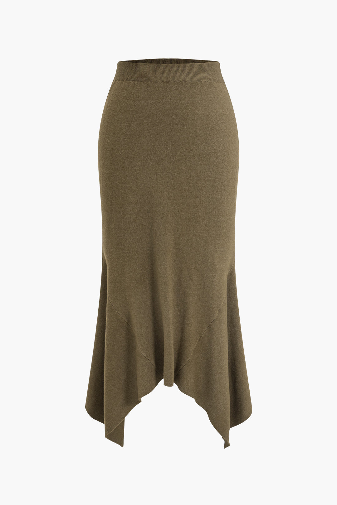 Effen asymmetrische rok