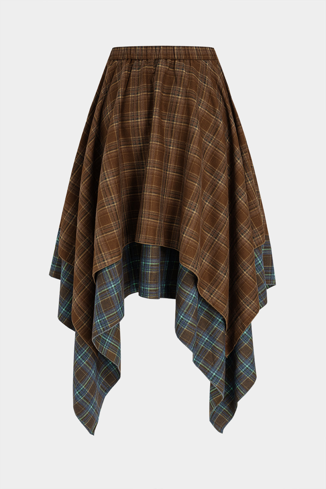 Alma - Geruite asymmetrische rok