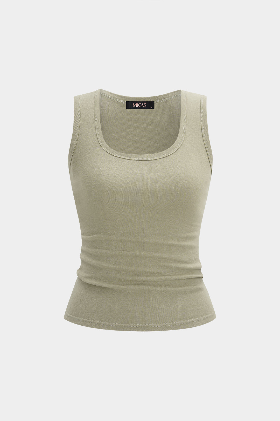 Effen tanktop met ronde hals