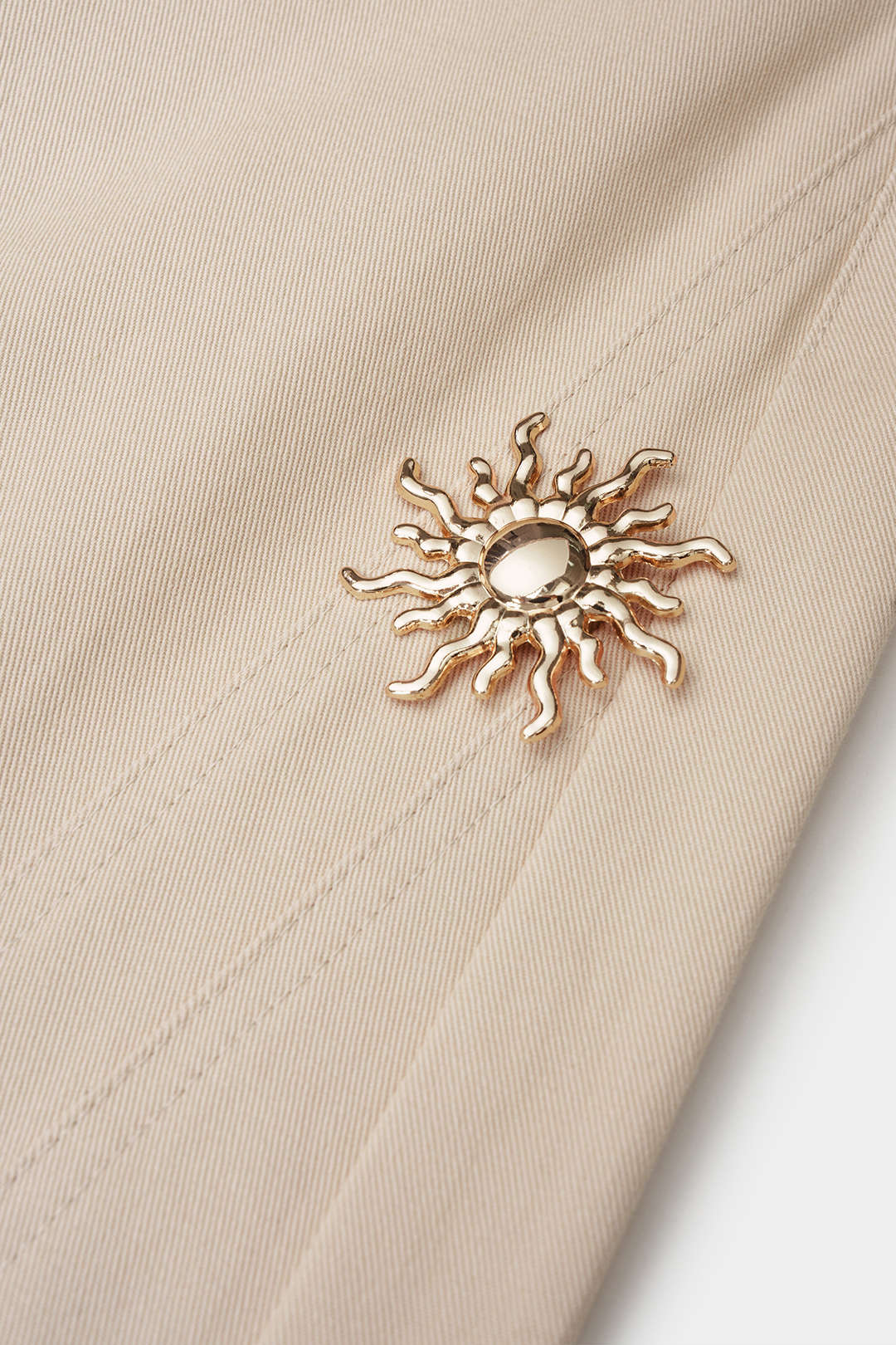 Lou - Metallic broek met knoopjes