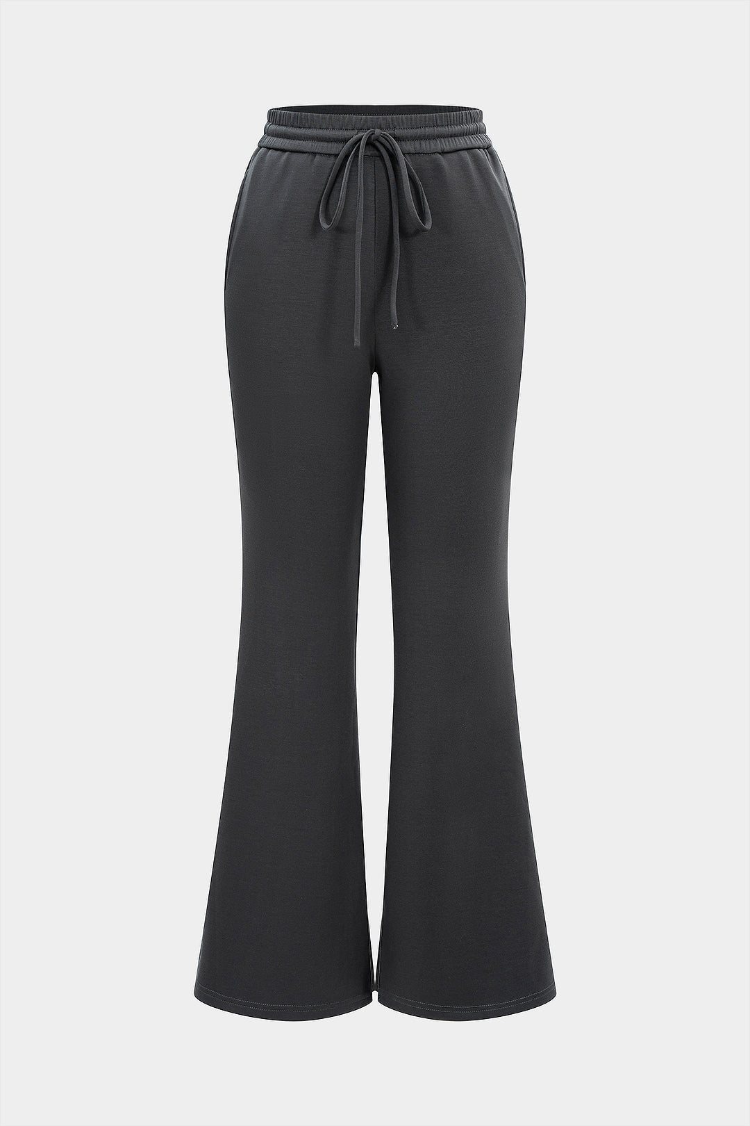 Effen pantalon met strik