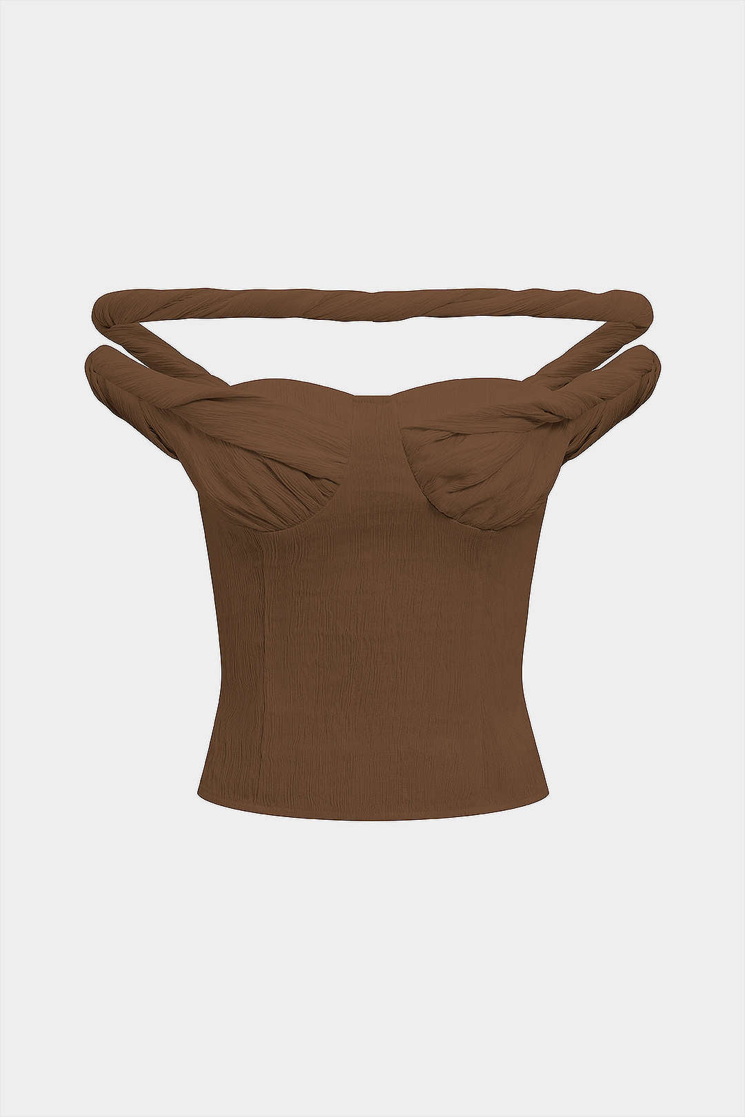 Tanktop met gedraaid detail, knoopdetail en rits