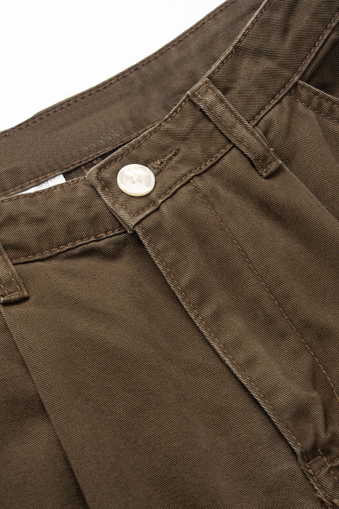 Jeans met ruches en zakken