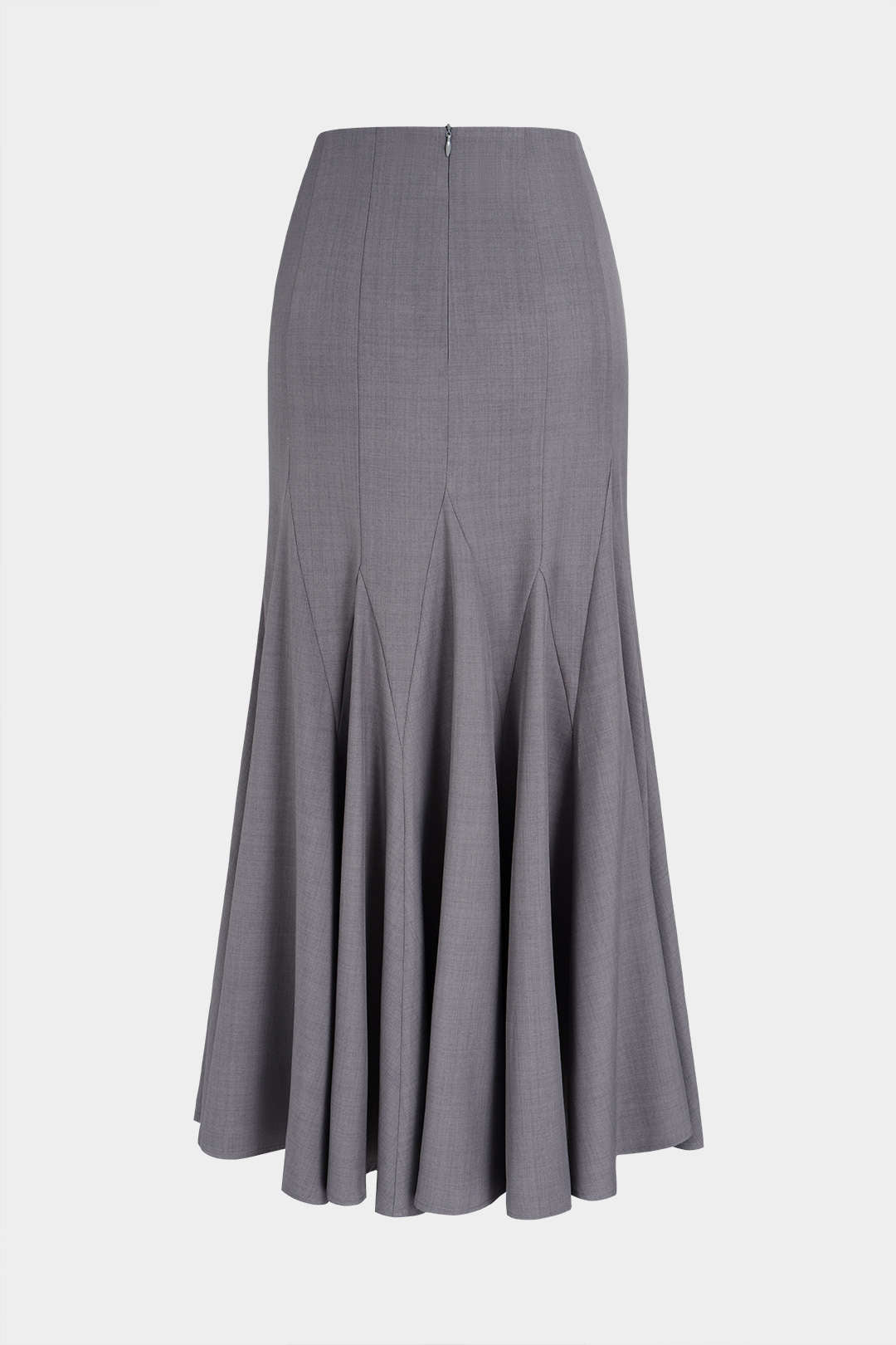 Effen rok met hoge taille en ruches