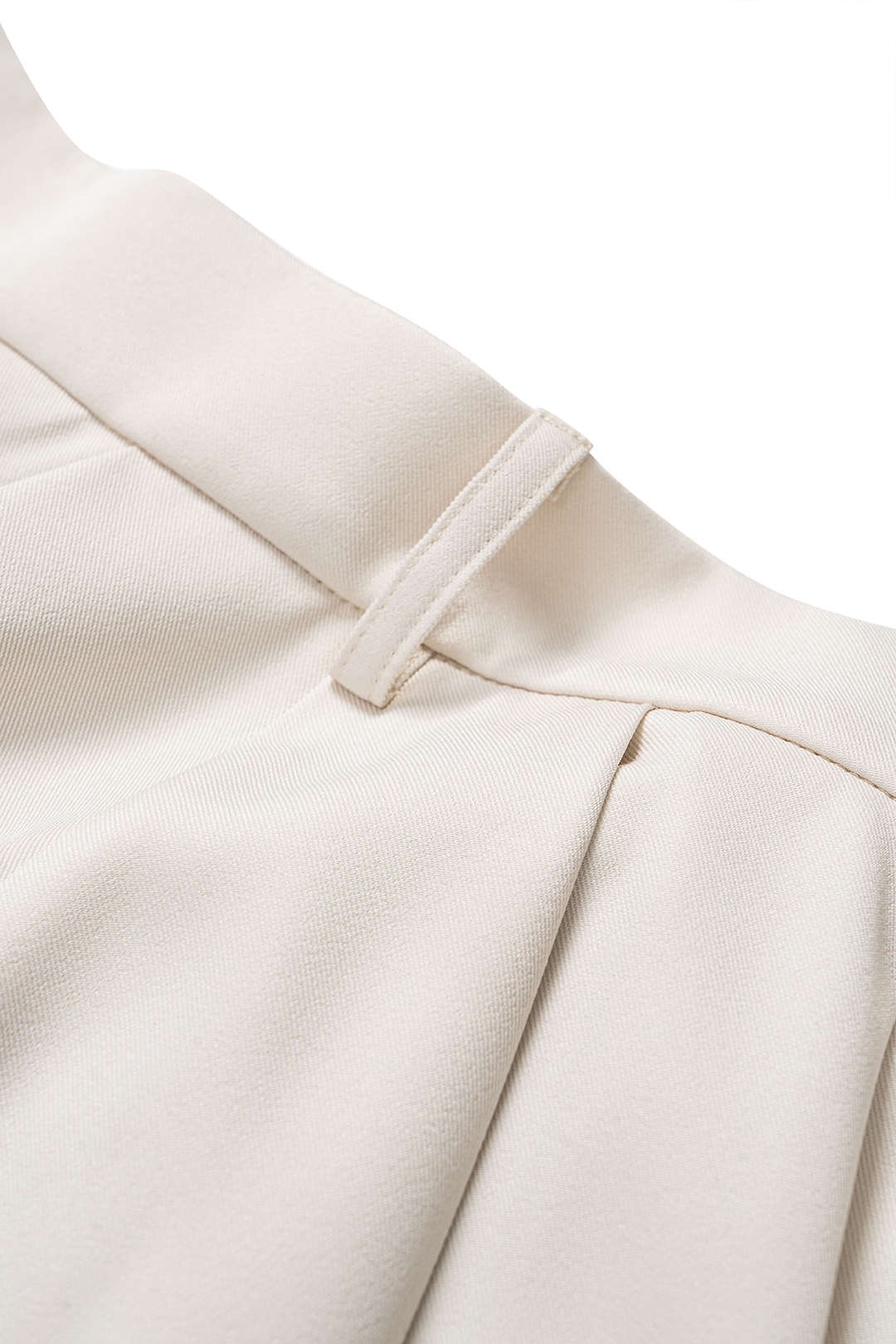 Effen pantalon met ruches