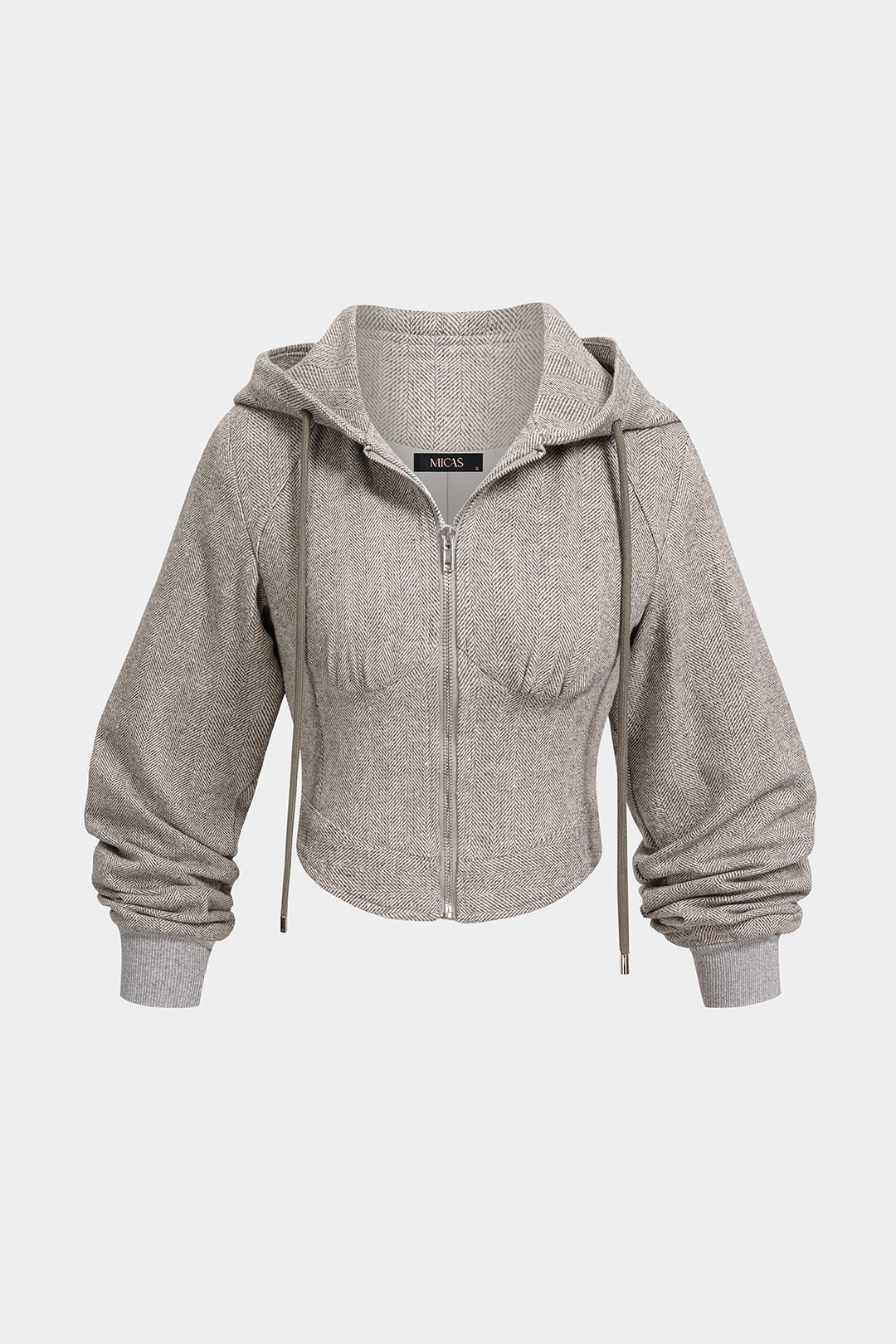 Mira - Hoodie met trekkoord en rits