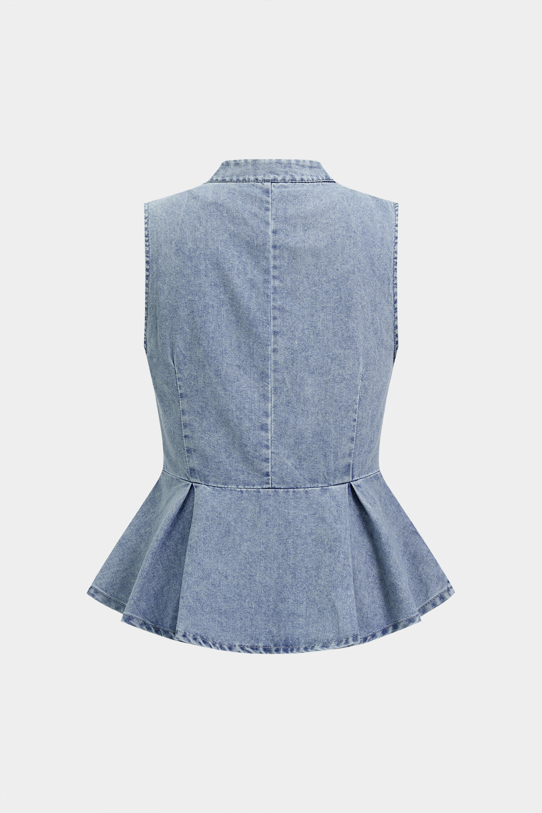 Denim tanktop met brandenburgsluiting