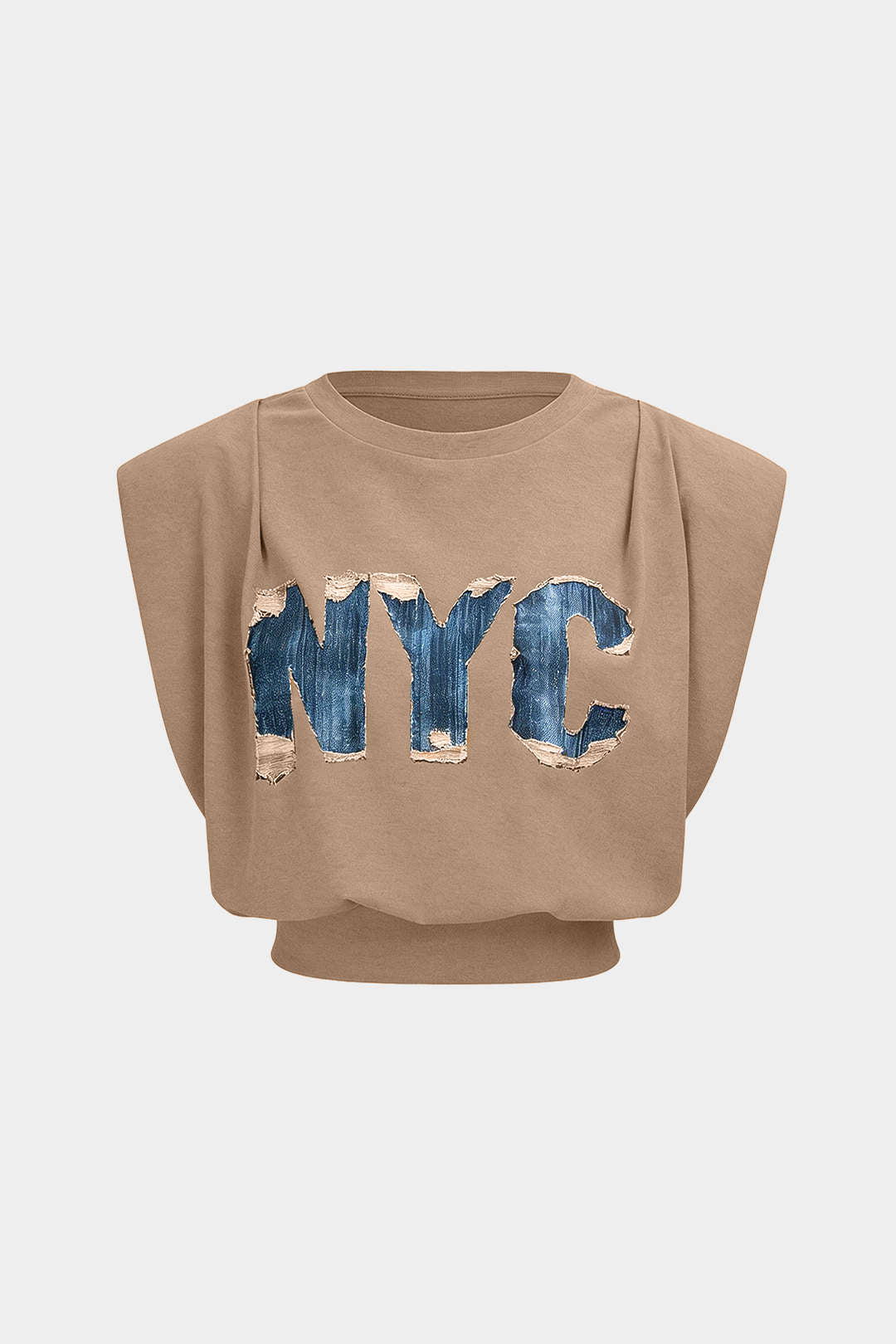 Mona - Mouwloos T-shirt met ruches