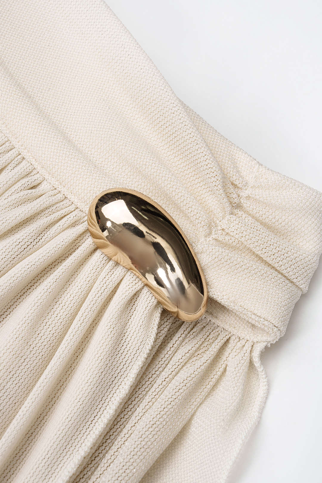 Mesh metallic tanktop met ruches