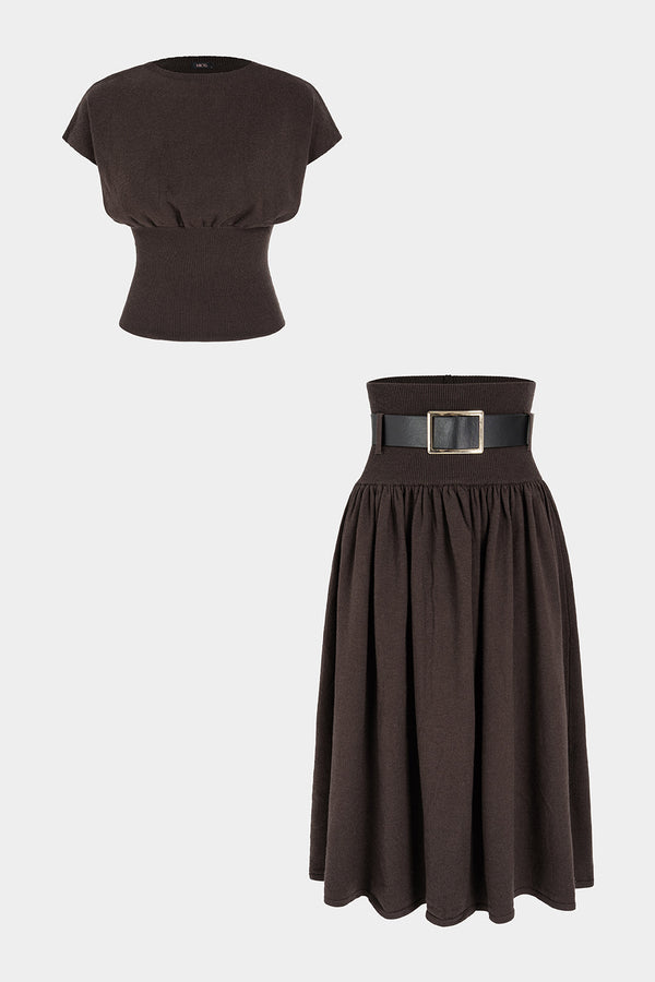 Juul - Gebreide set met top en rok