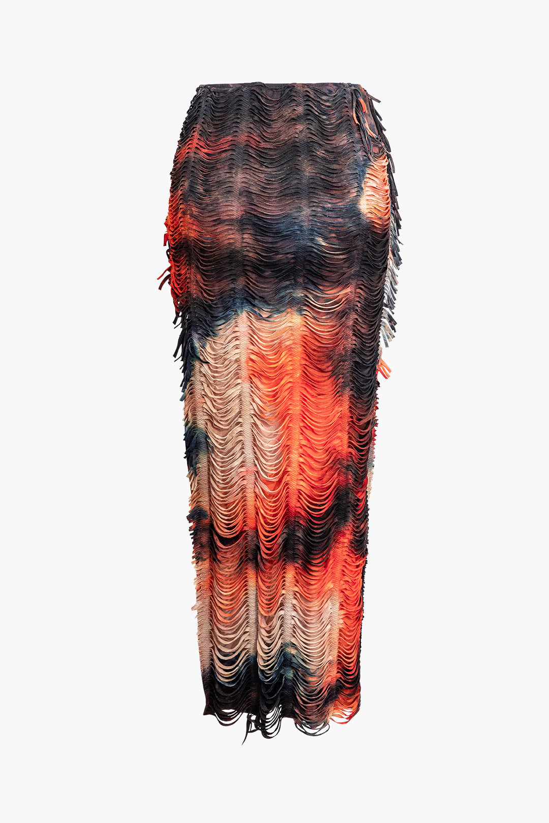 Used-look set met croptop en maxirok