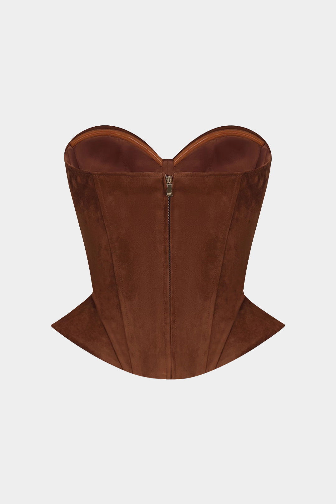 Suède strapless top