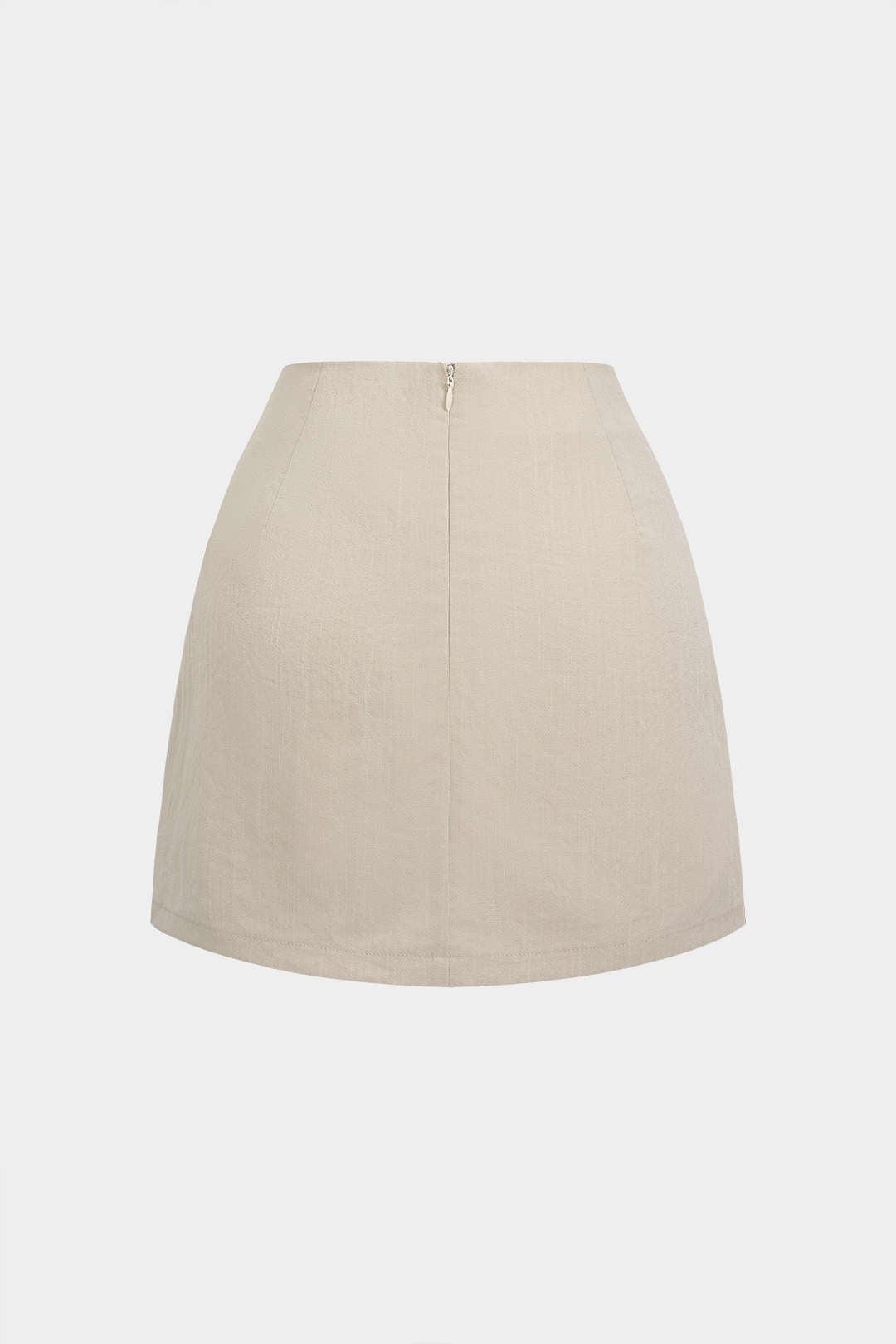 Metallic rok met ruches en A-lijn