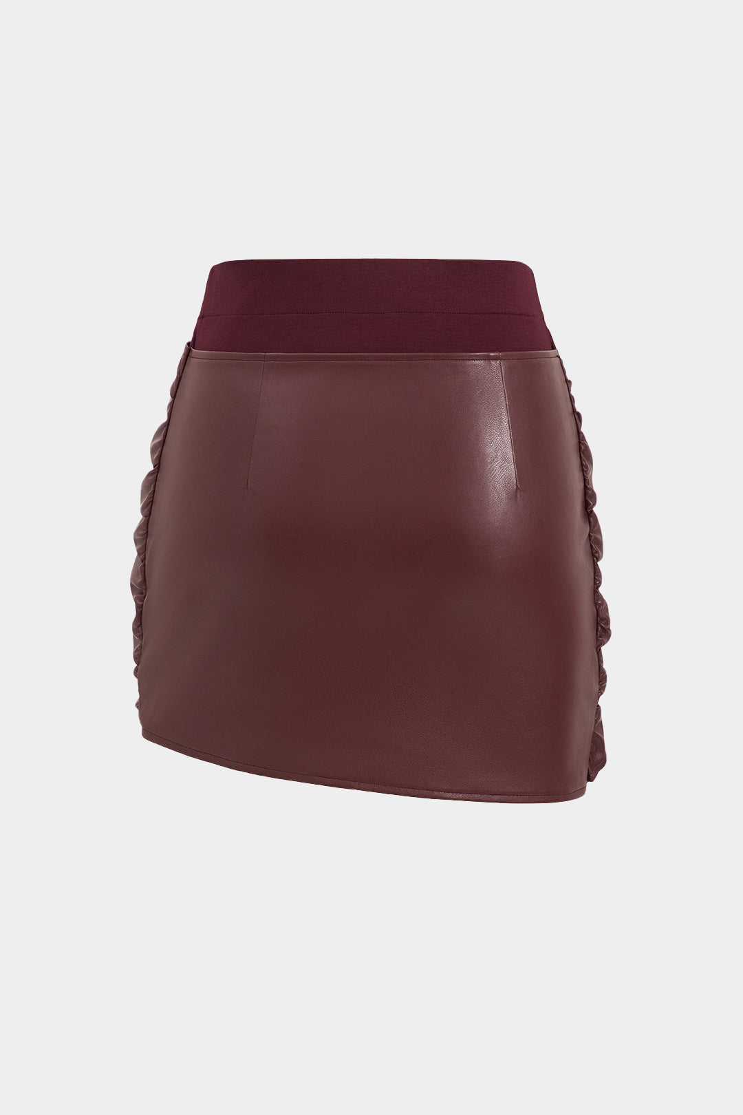 Patchwork leren-look minirok