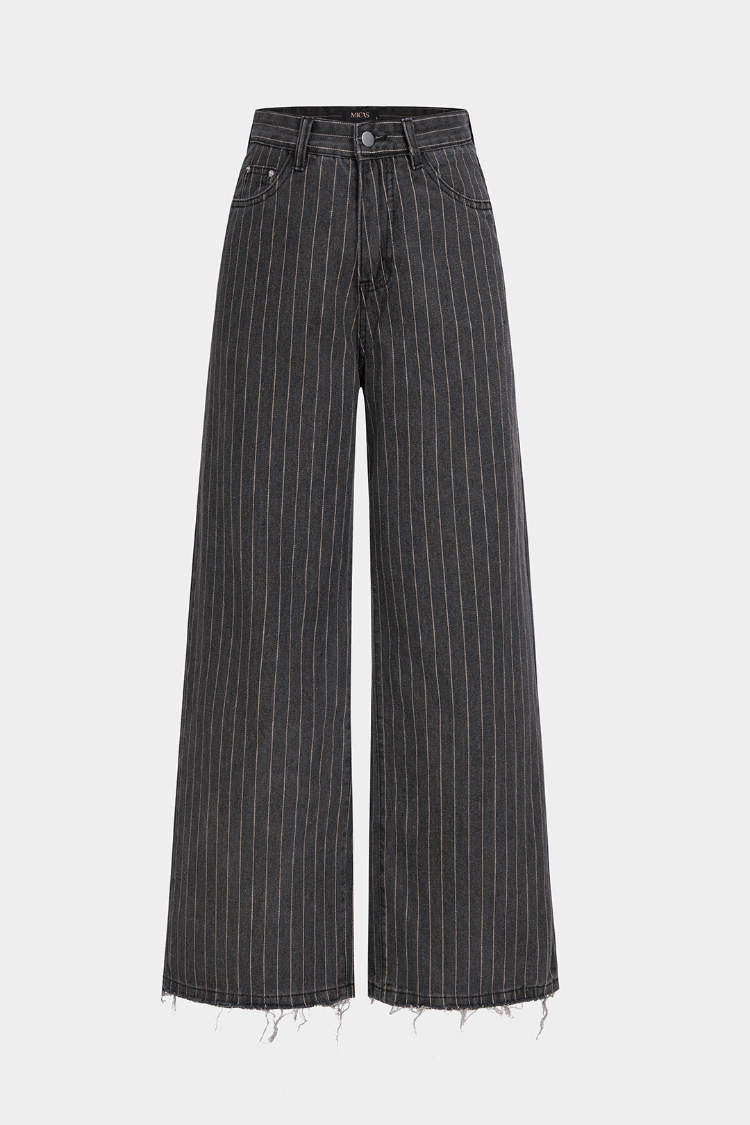 Gestreepte jeans met rechte pijp