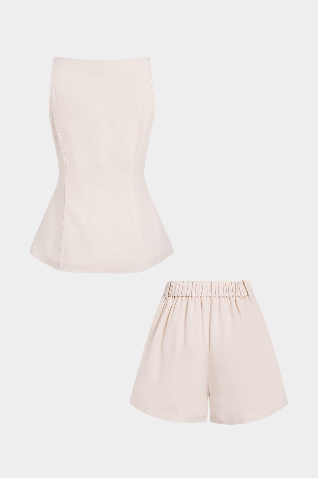 Sara - Linnen set met top en short