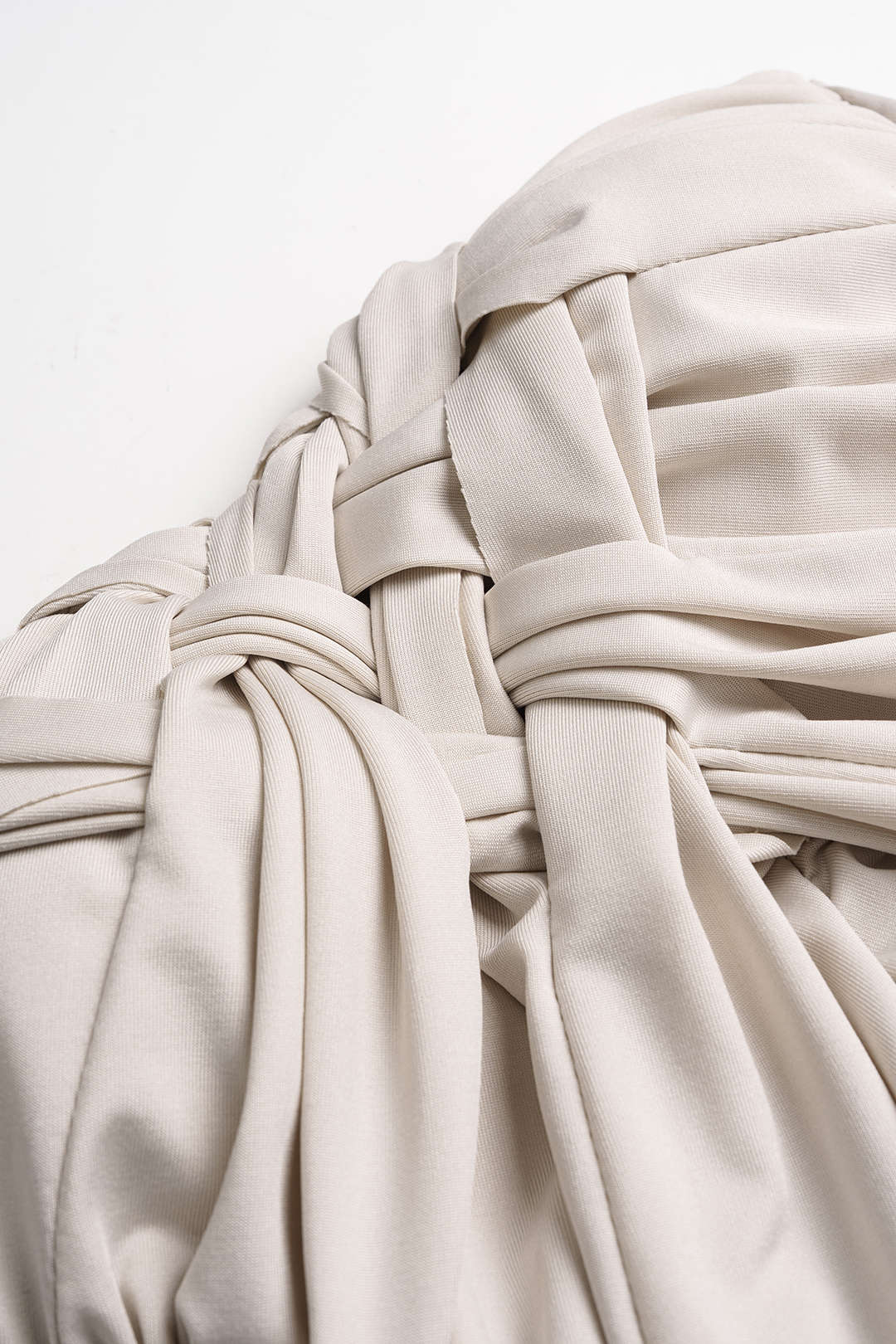 Effen strapless top met ruches