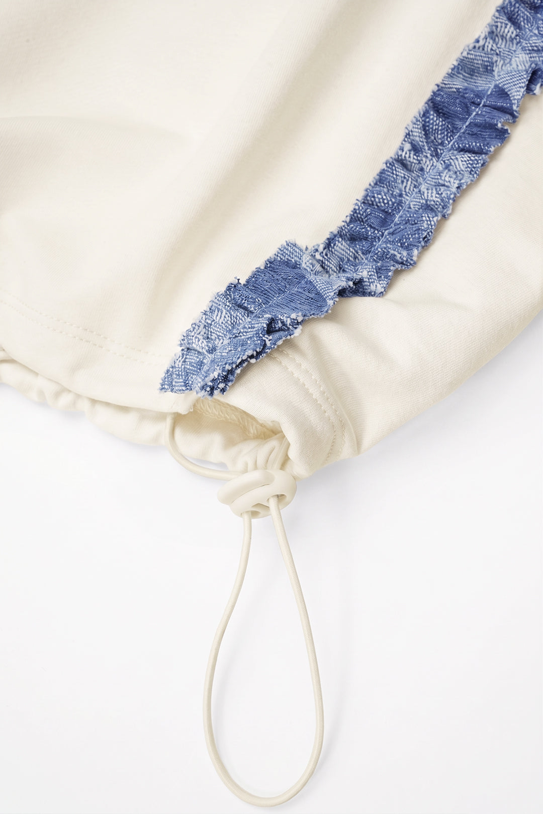 Patchwork denim broek