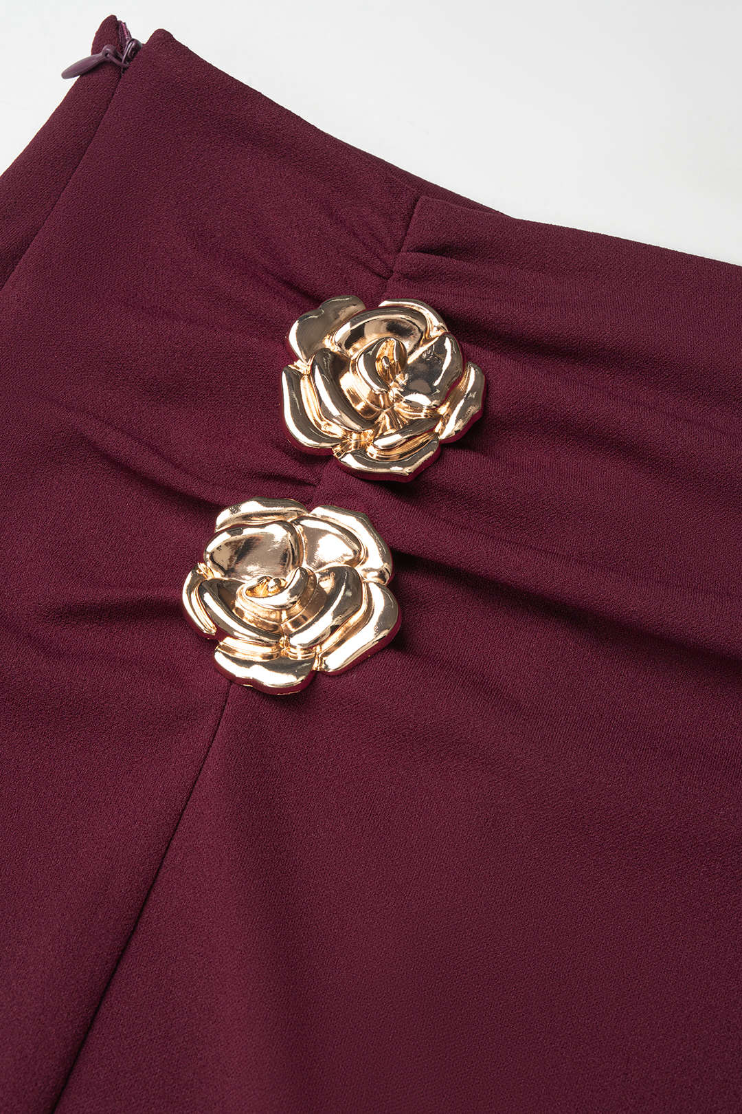 Metallic midirok met ruches