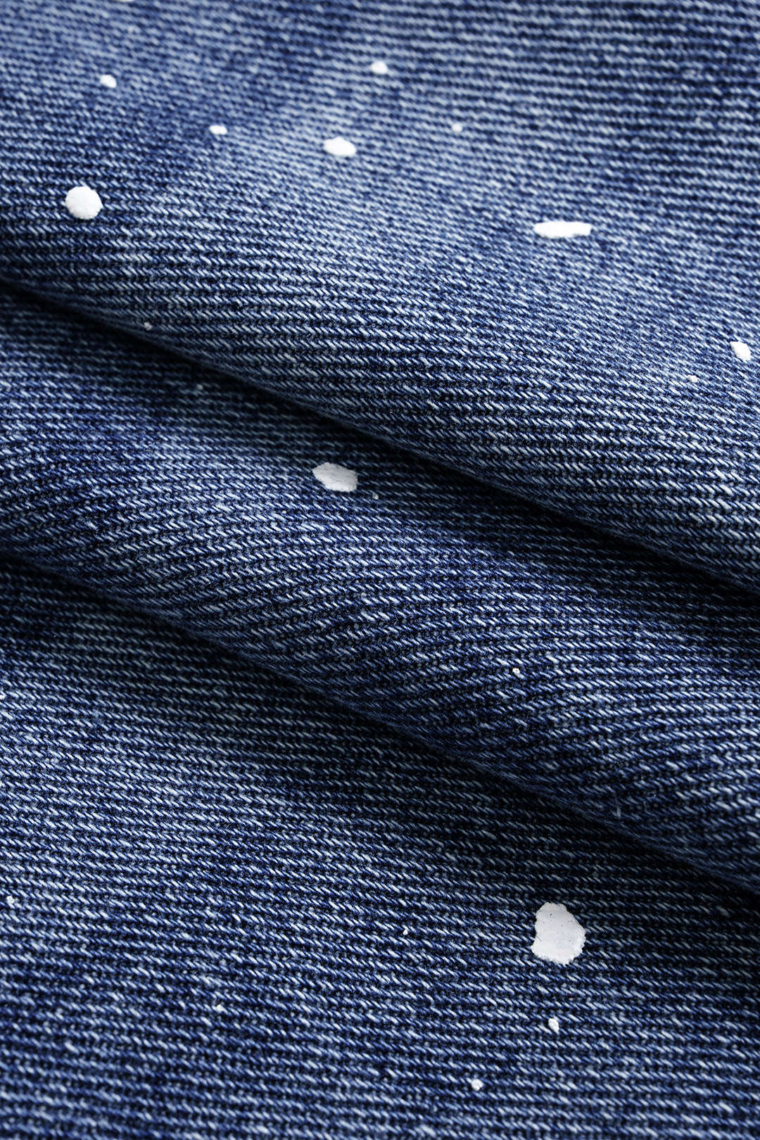 Patchwork jeans met kant, uitsnijding en wijde pijpen