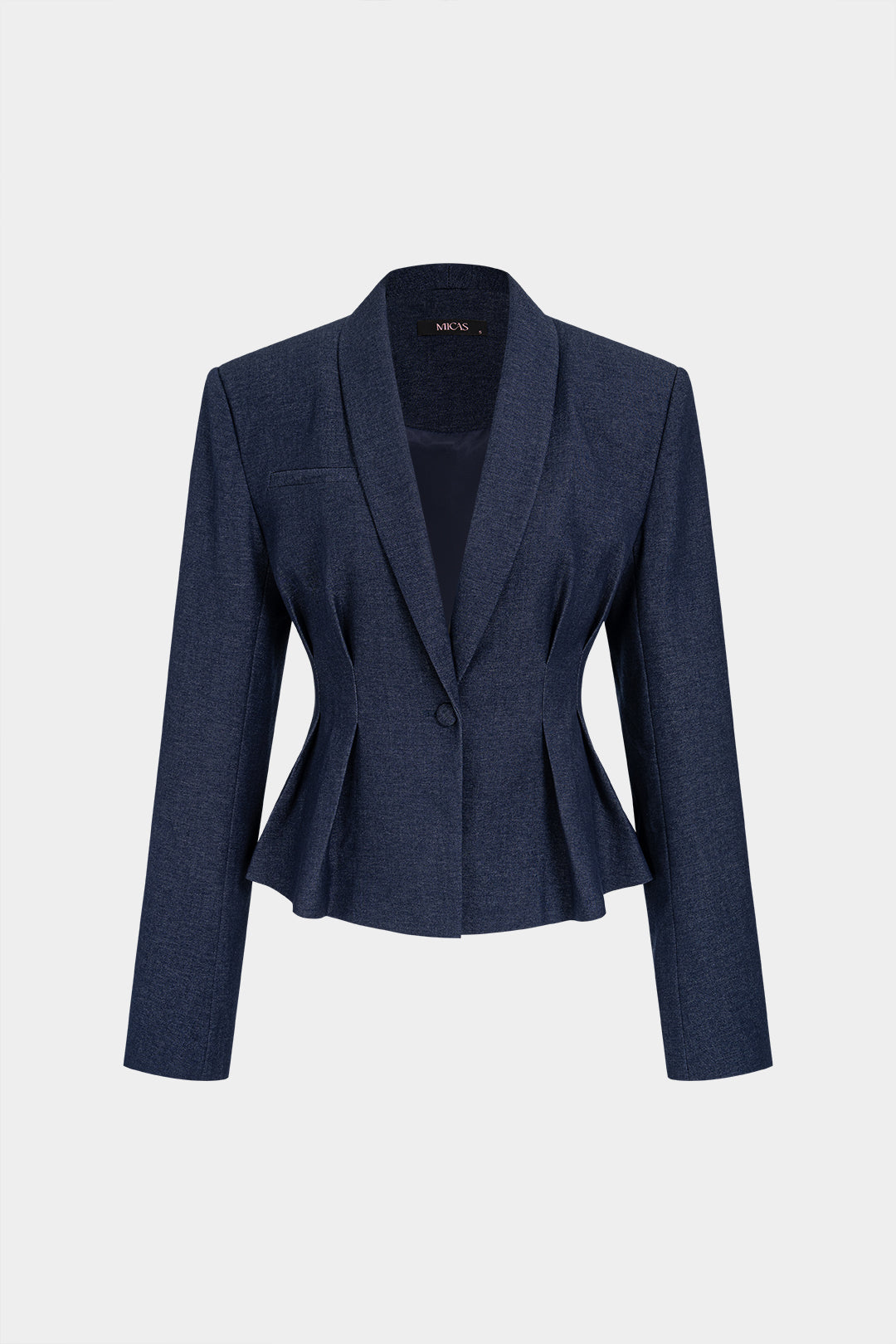 Effen blazer met revers